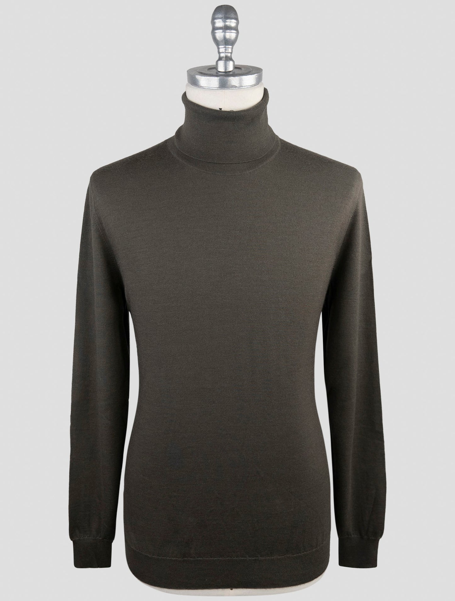 Kiton Green Cashmere Silk Sweater Turtleneck
