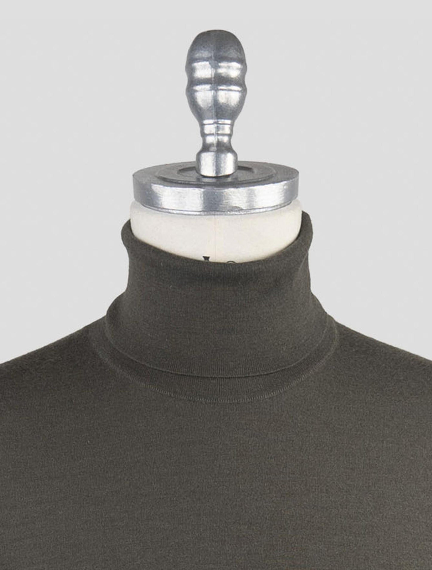 Kiton Green Cashmere Silk Sweater Turtleneck