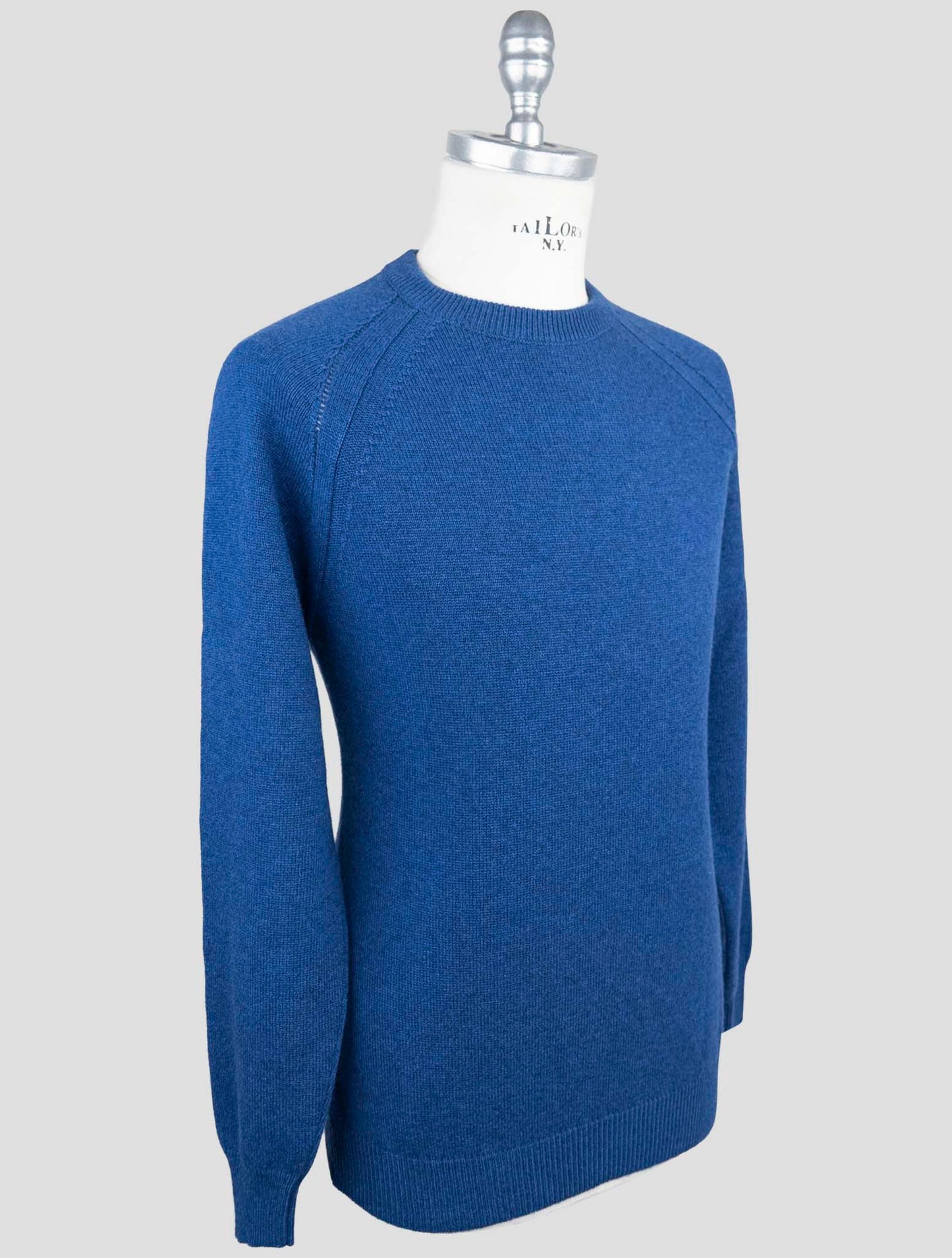 Kiton Blue Cashmere Sweater Crewneck