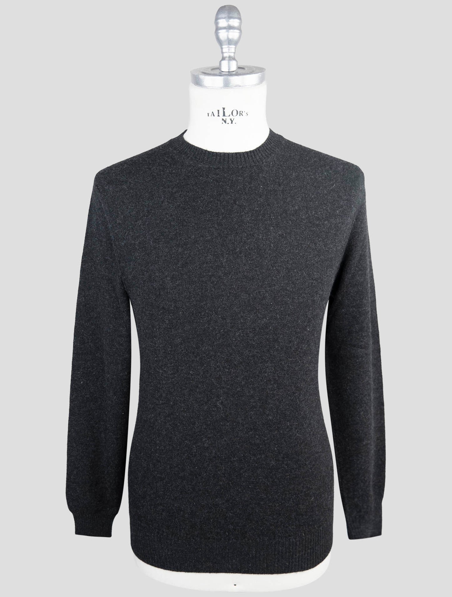 Kiton Dark Gray Cashmere Sweater V-Neck