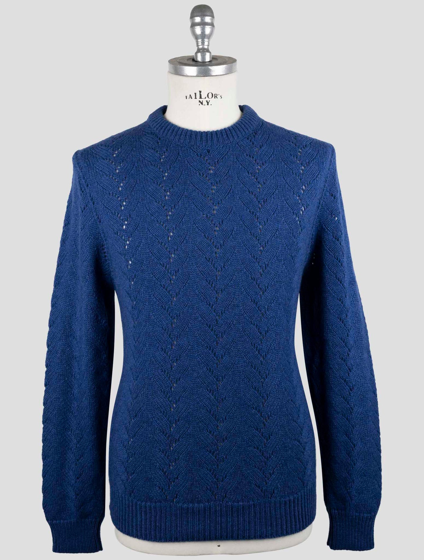 Kiton Blue Cashmere Sweater Crewneck