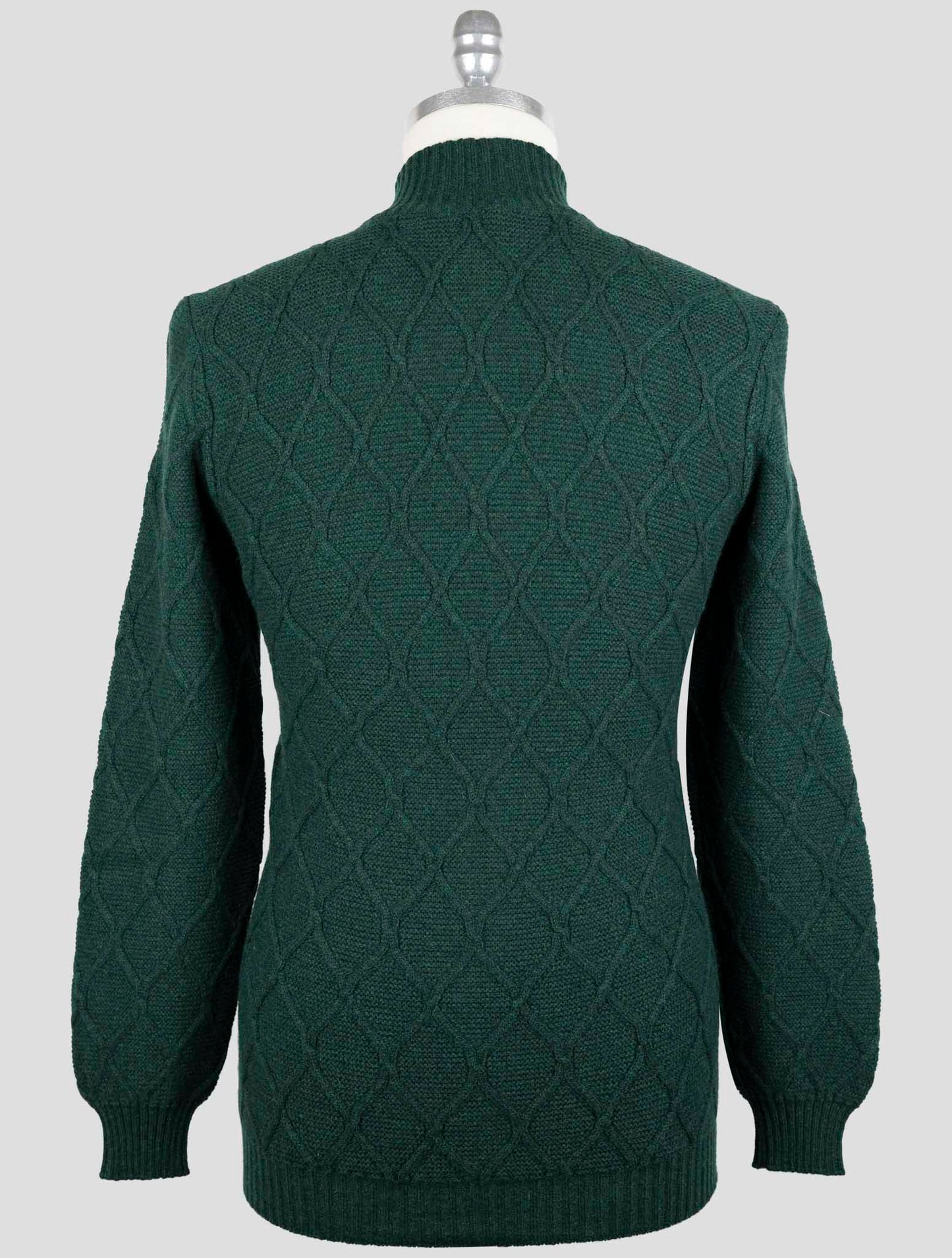 Kiton Green Cashmere Sweater Full Zip