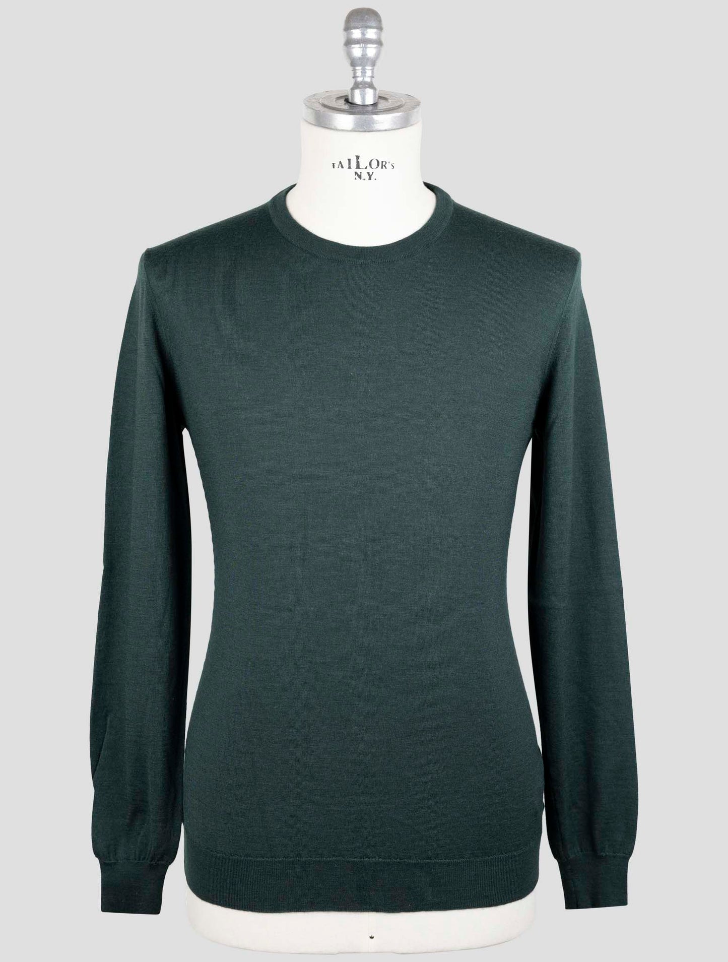 Kiton Green Cashmere Silk Sweater Crewneck