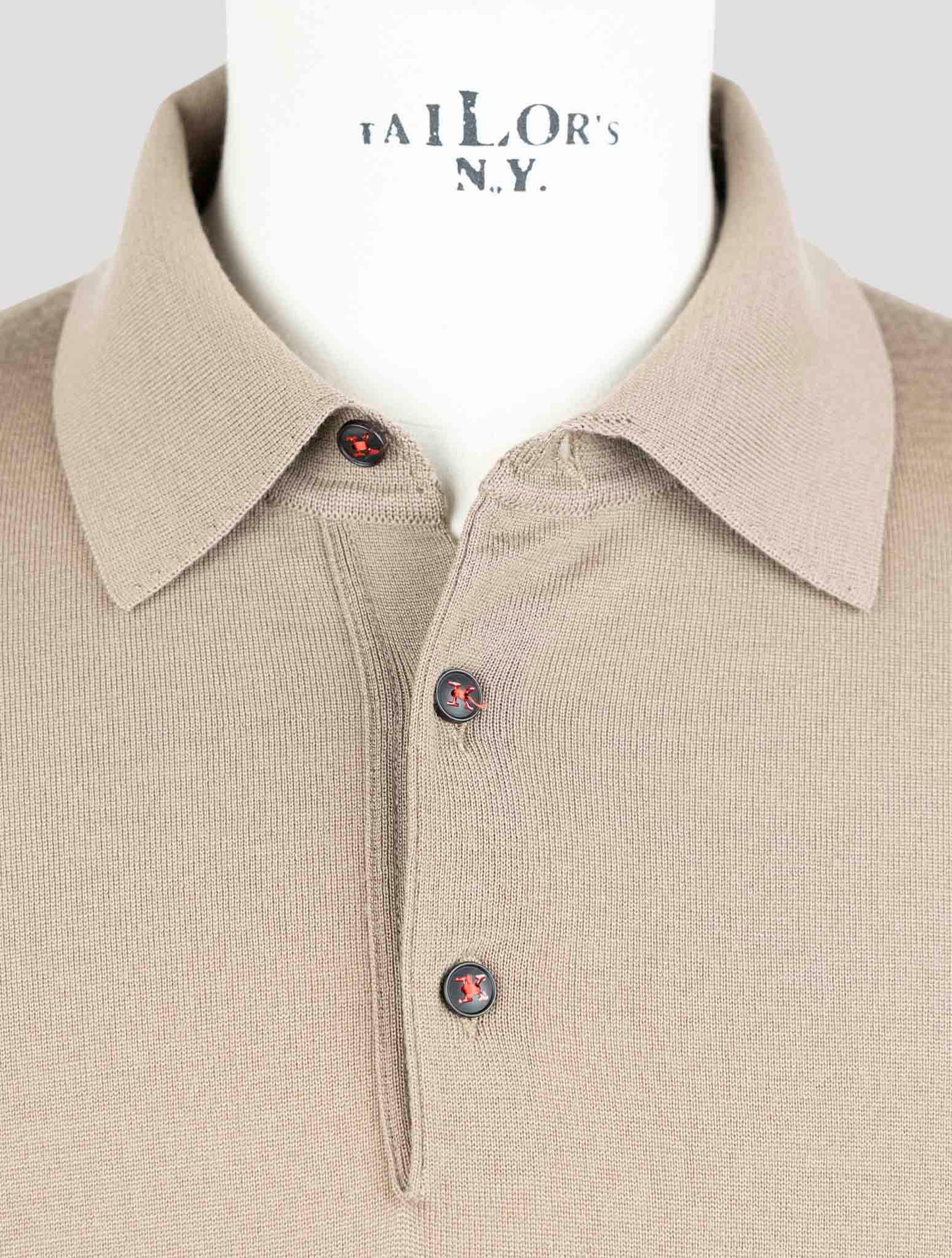 Kiton Brown Wool Sweater Polo