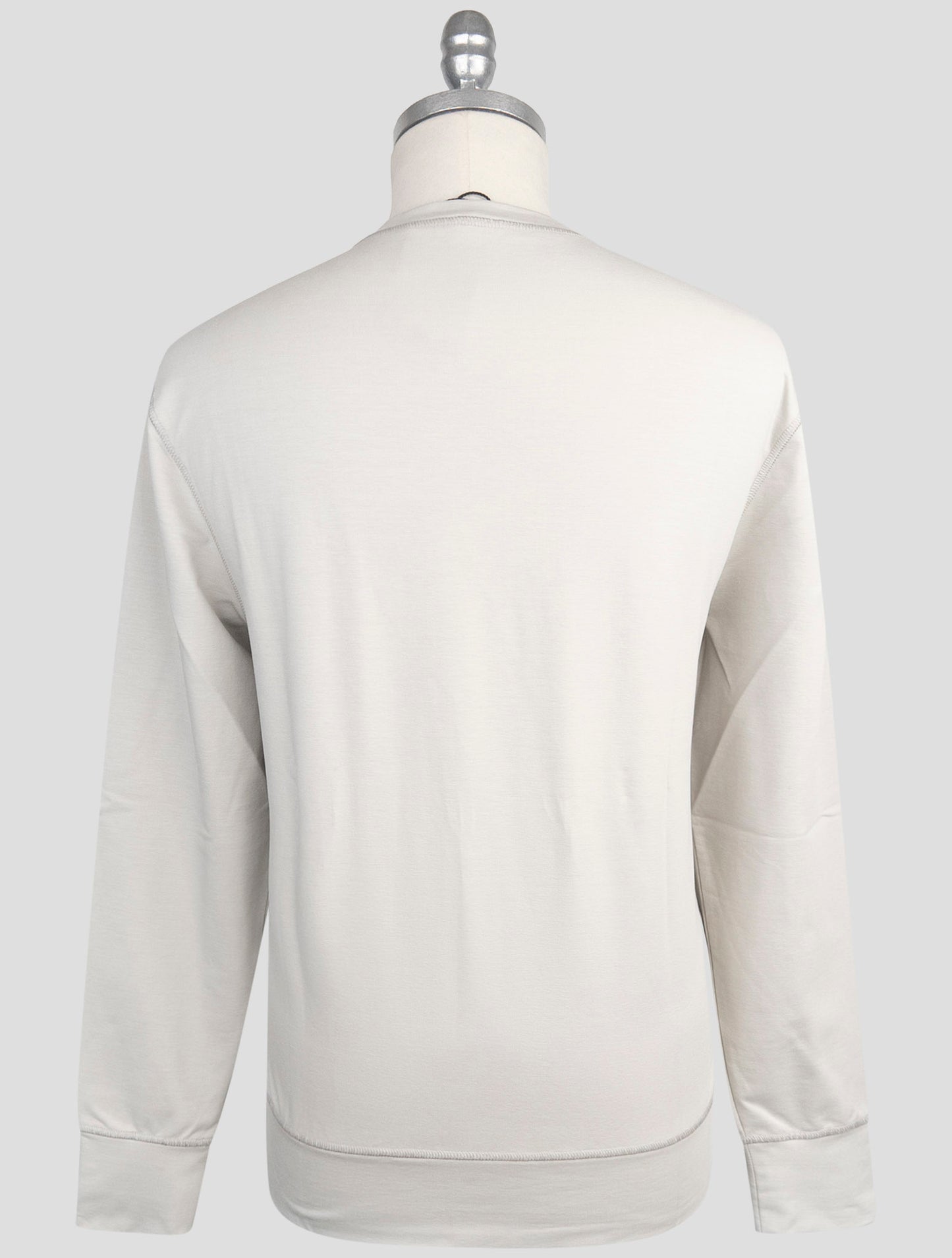 Kiton Gray Cotton Ea Sweater Hoodie