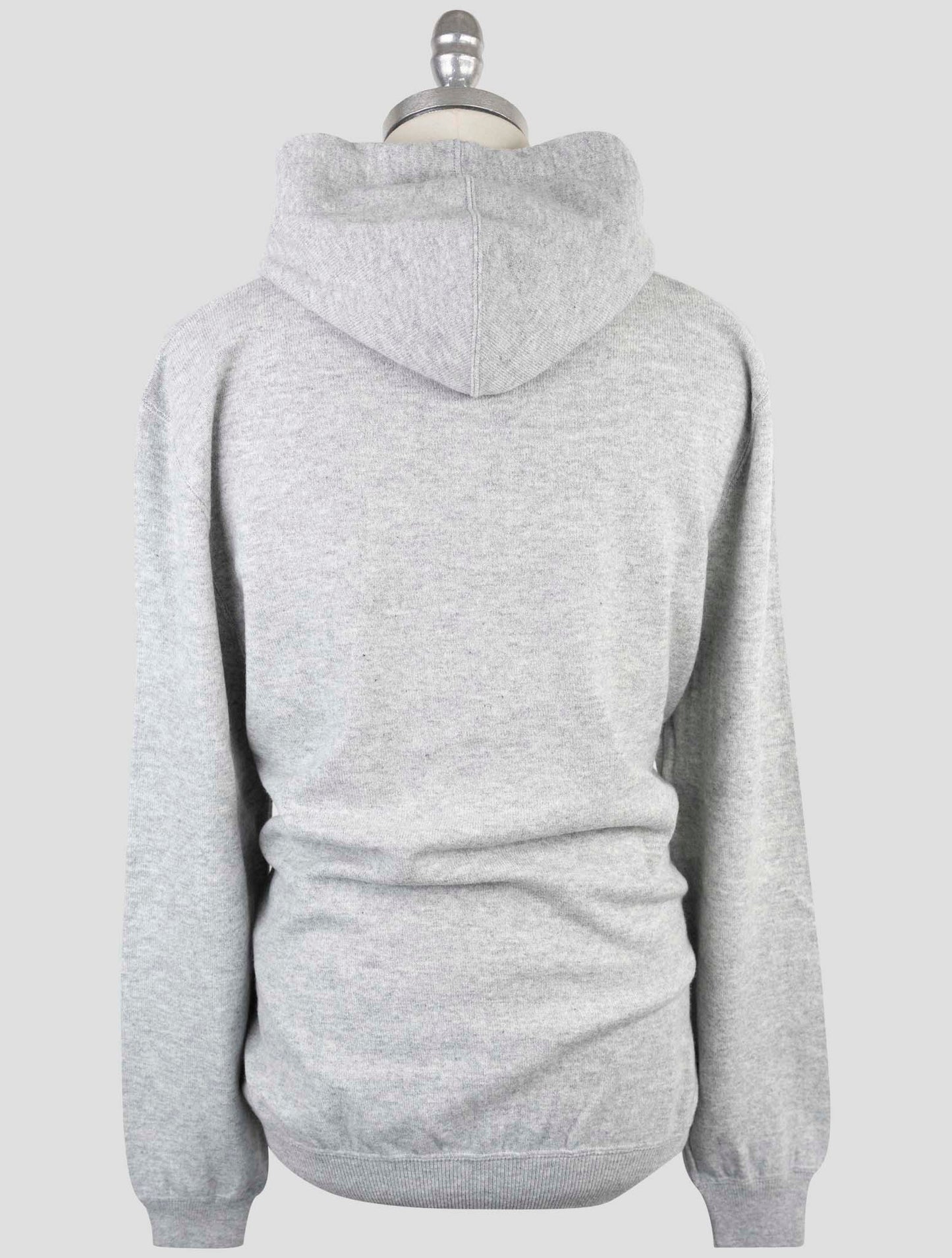 Kiton Gray Wool Sweater Full Zip Hoodie