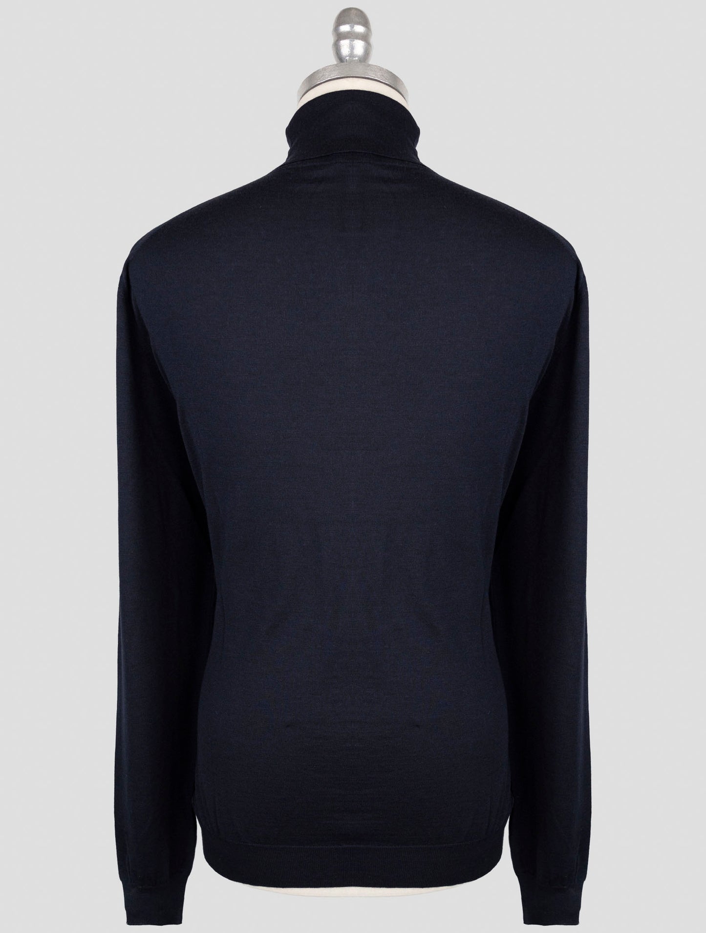 Kiton Blue Cashmere Silk Sweater Turtleneck