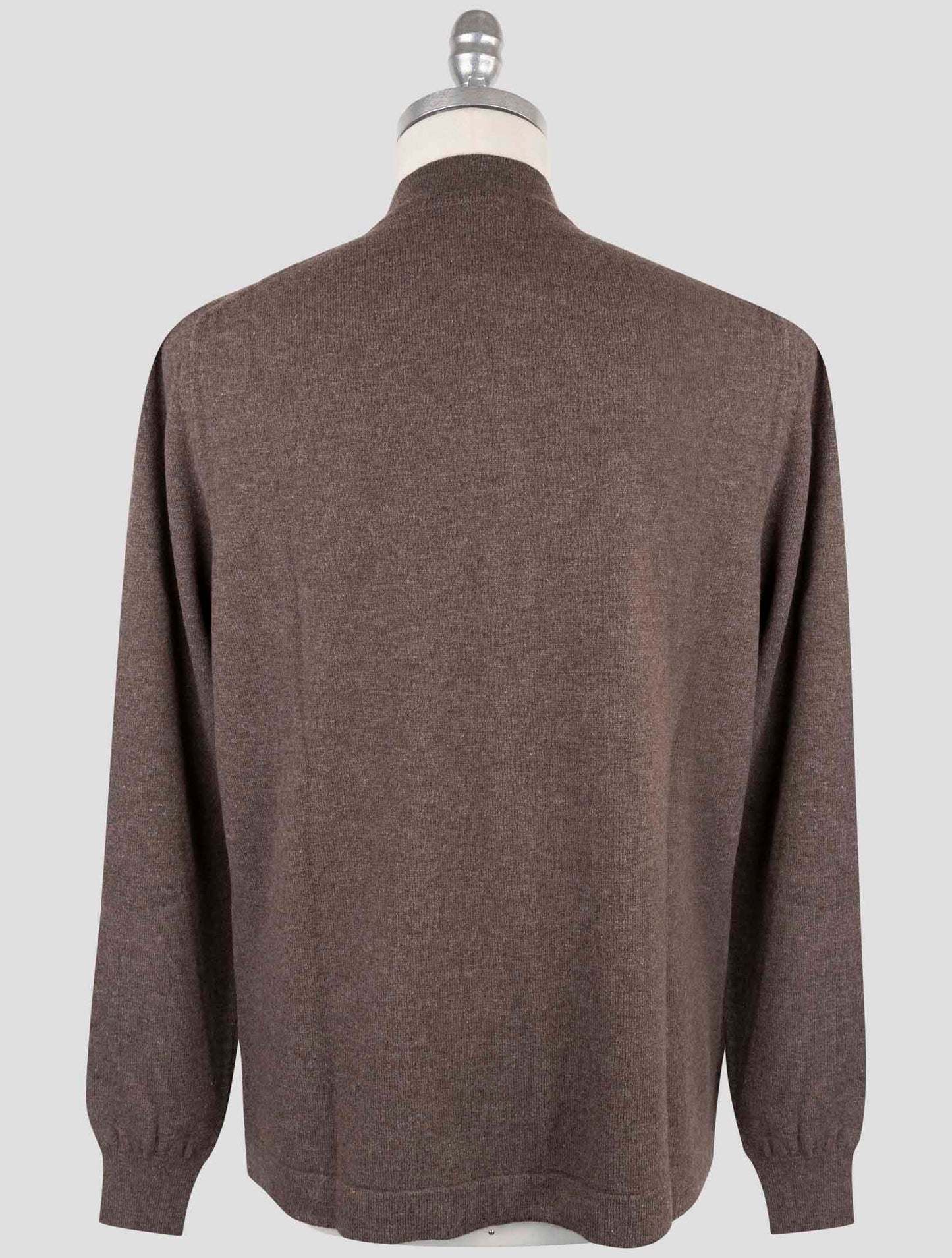 Kiton Brown Wool Sweater Full Zip