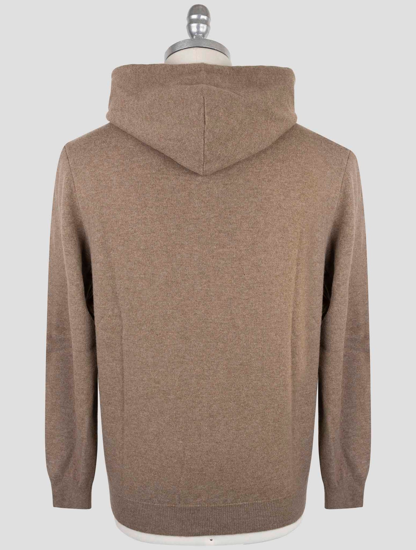 Kiton Brown Cashmere Leather Suede Sweater Full Zip Hoodie