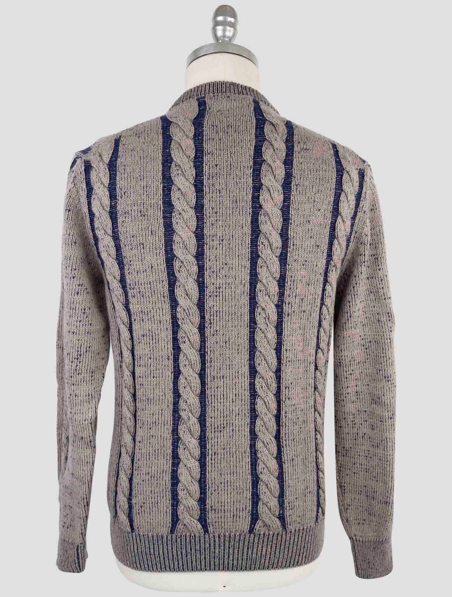 Kiton Gray Blue Cashmere Sweater Crewneck