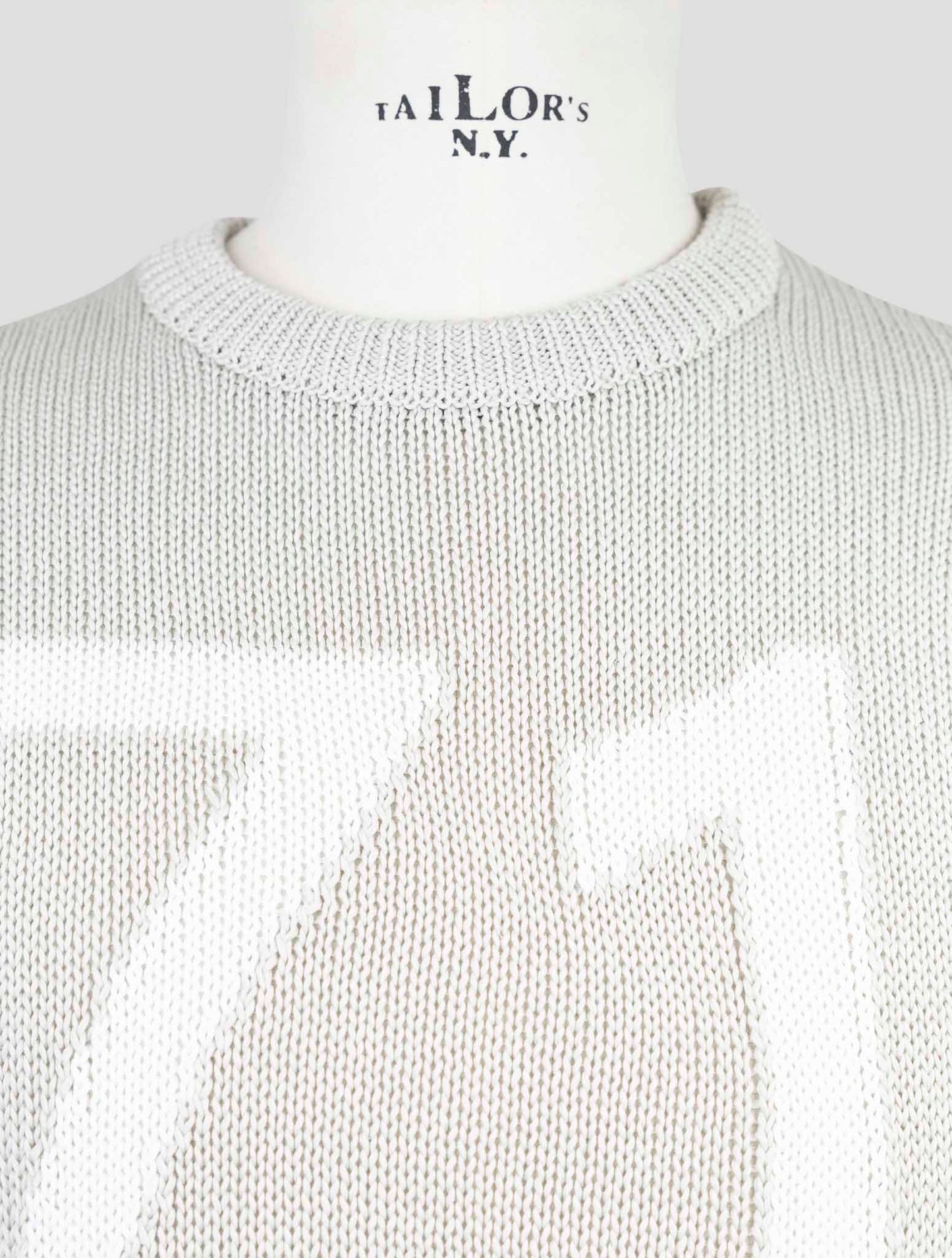 Kiton Gray Cotton Sweater Crewneck