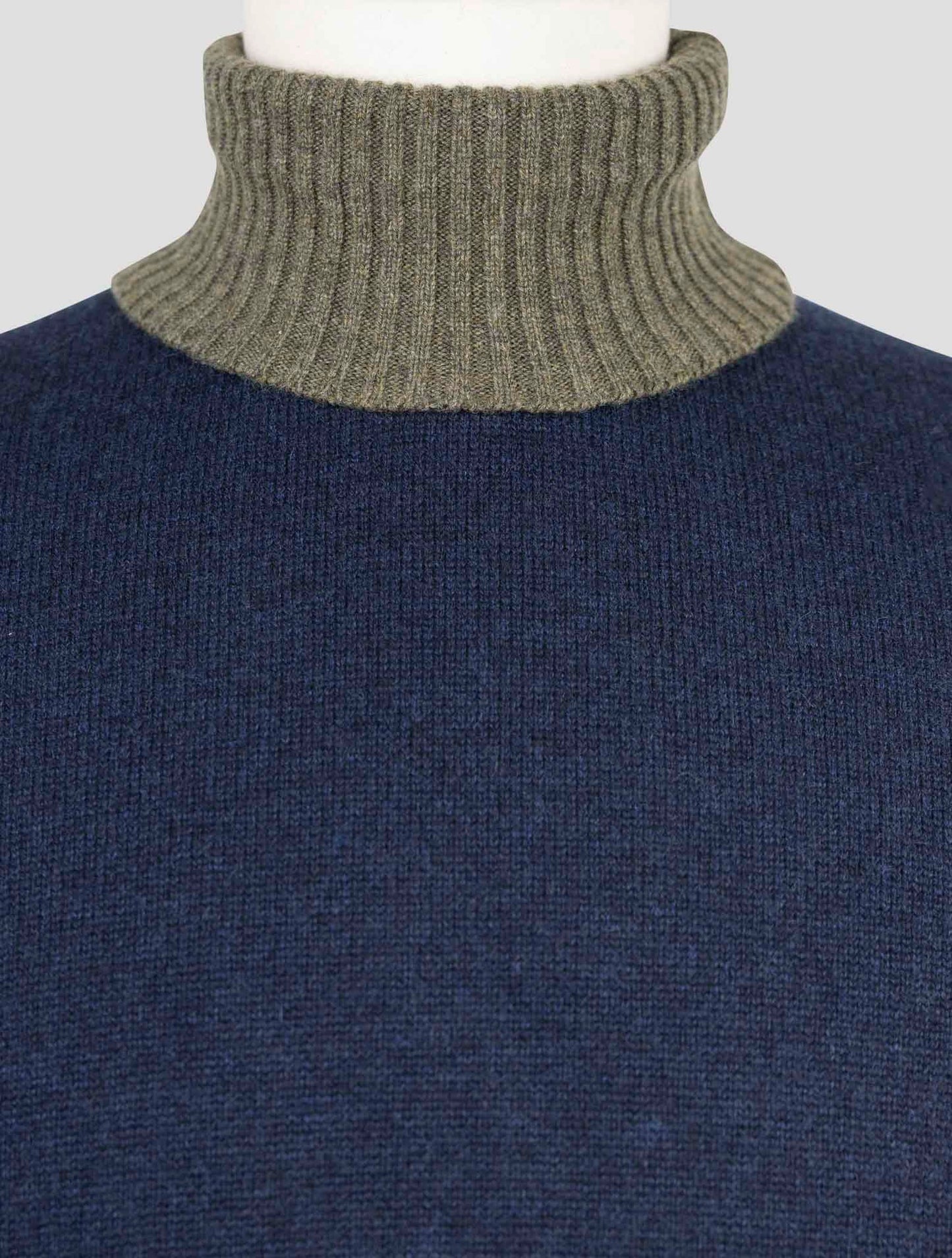 Kiton Blue Green Cashmere Sweater Turtleneck