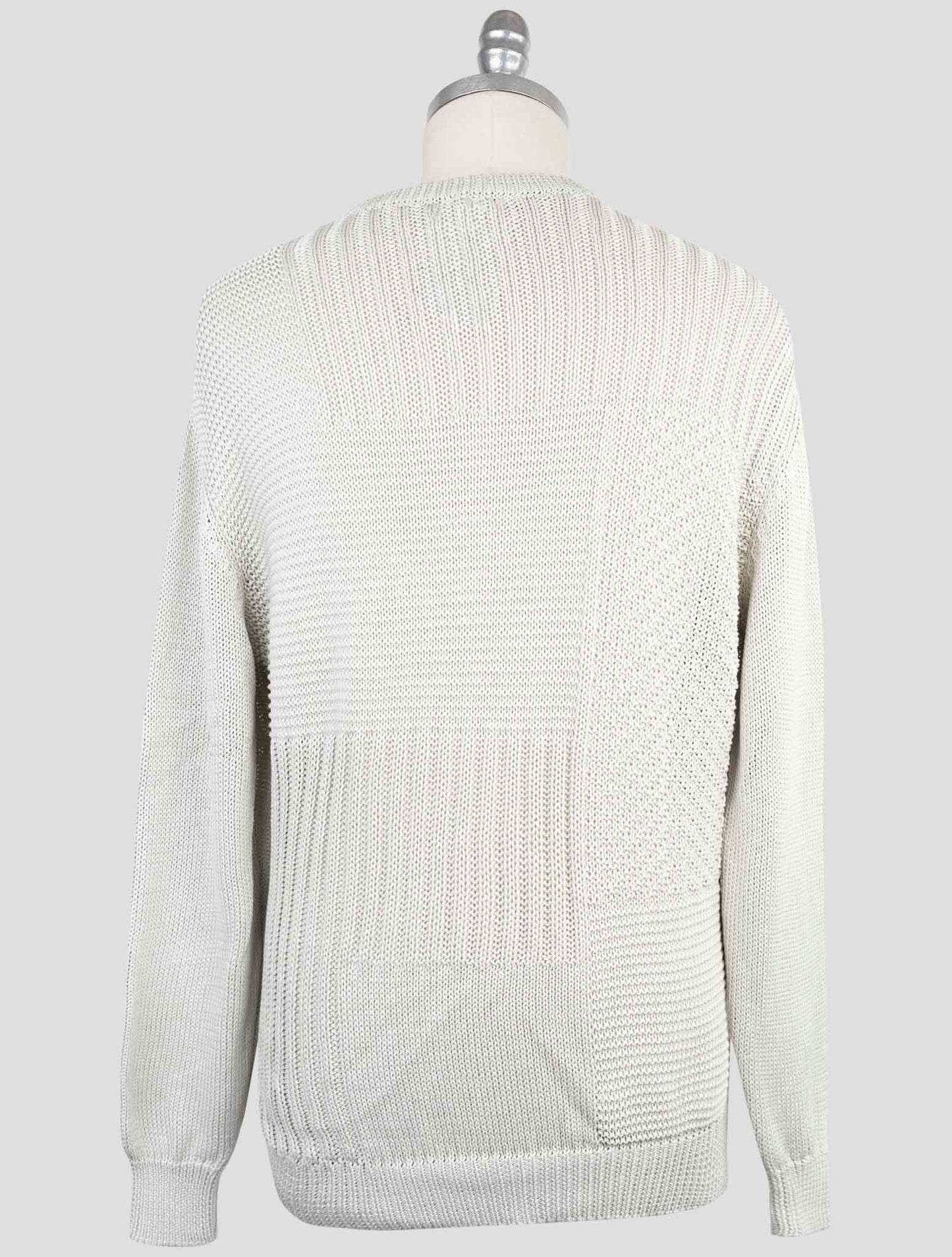 Kiton Gray Cotton Sweater Crewneck