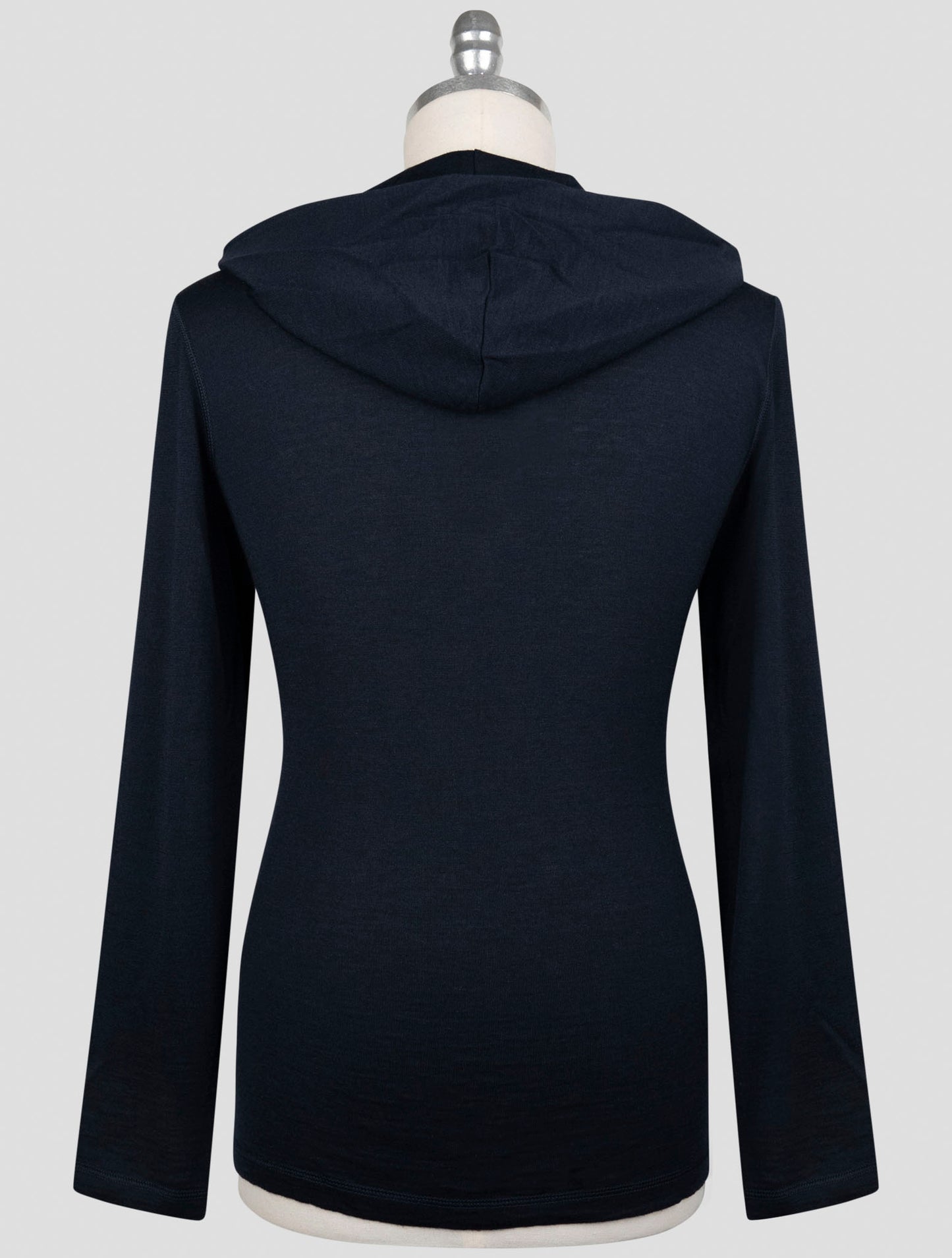 Kiton Blue Cashmere Silk Sweater Hoodie
