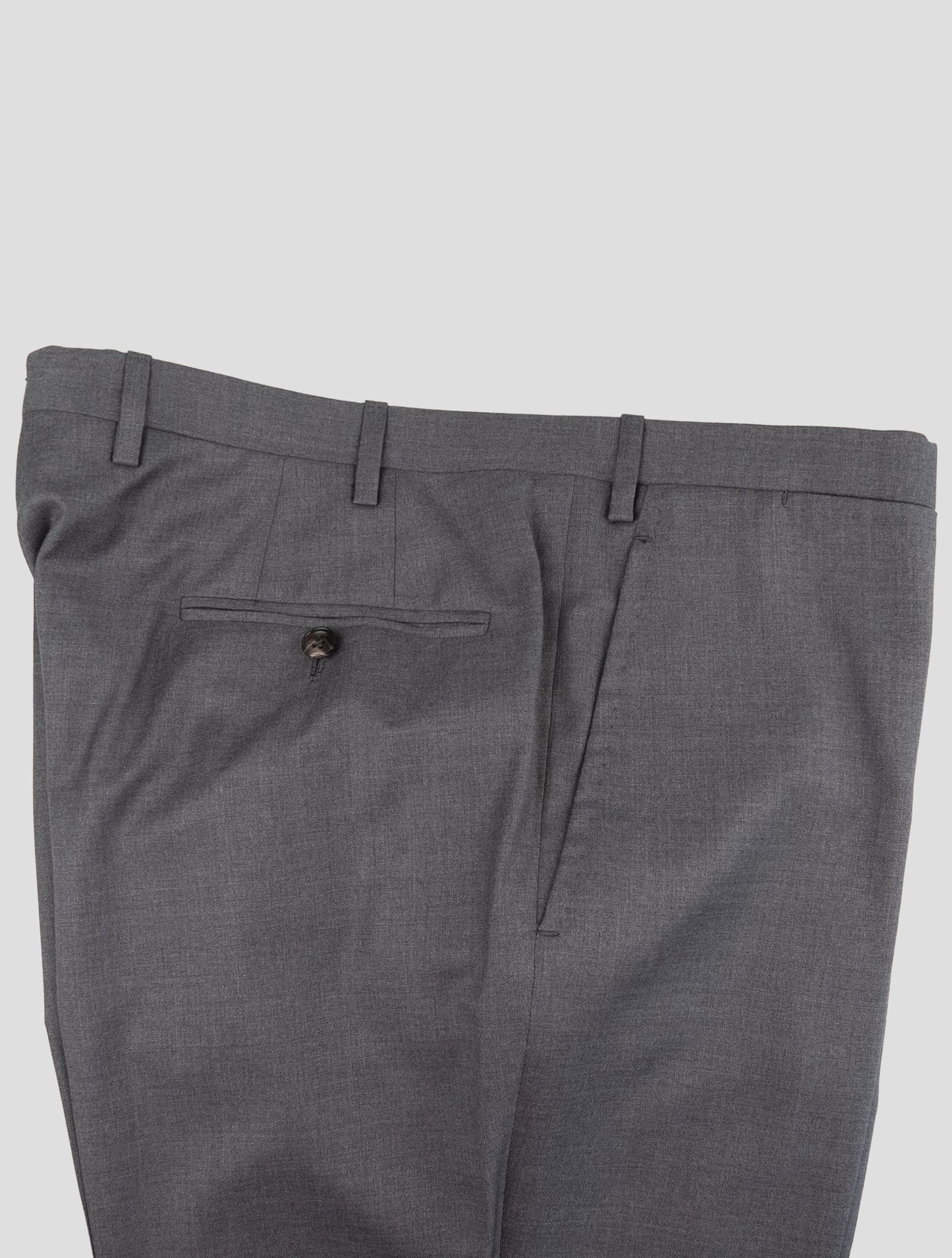Kiton Gray Wool Dress Pants