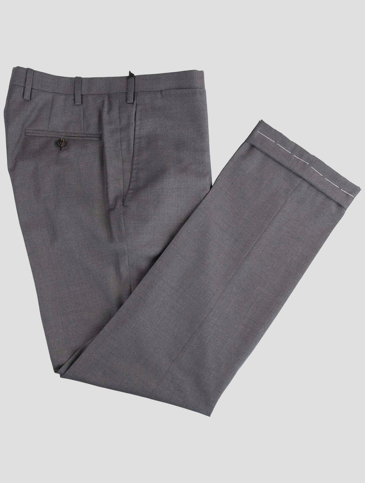 Kiton Gray Wool Dress Pants