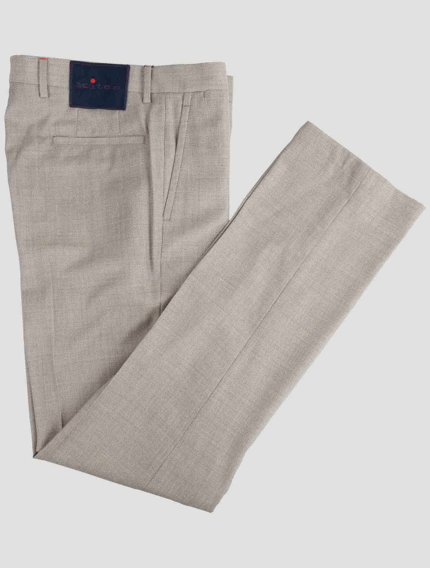 Kiton Gray Wool Dress Pants