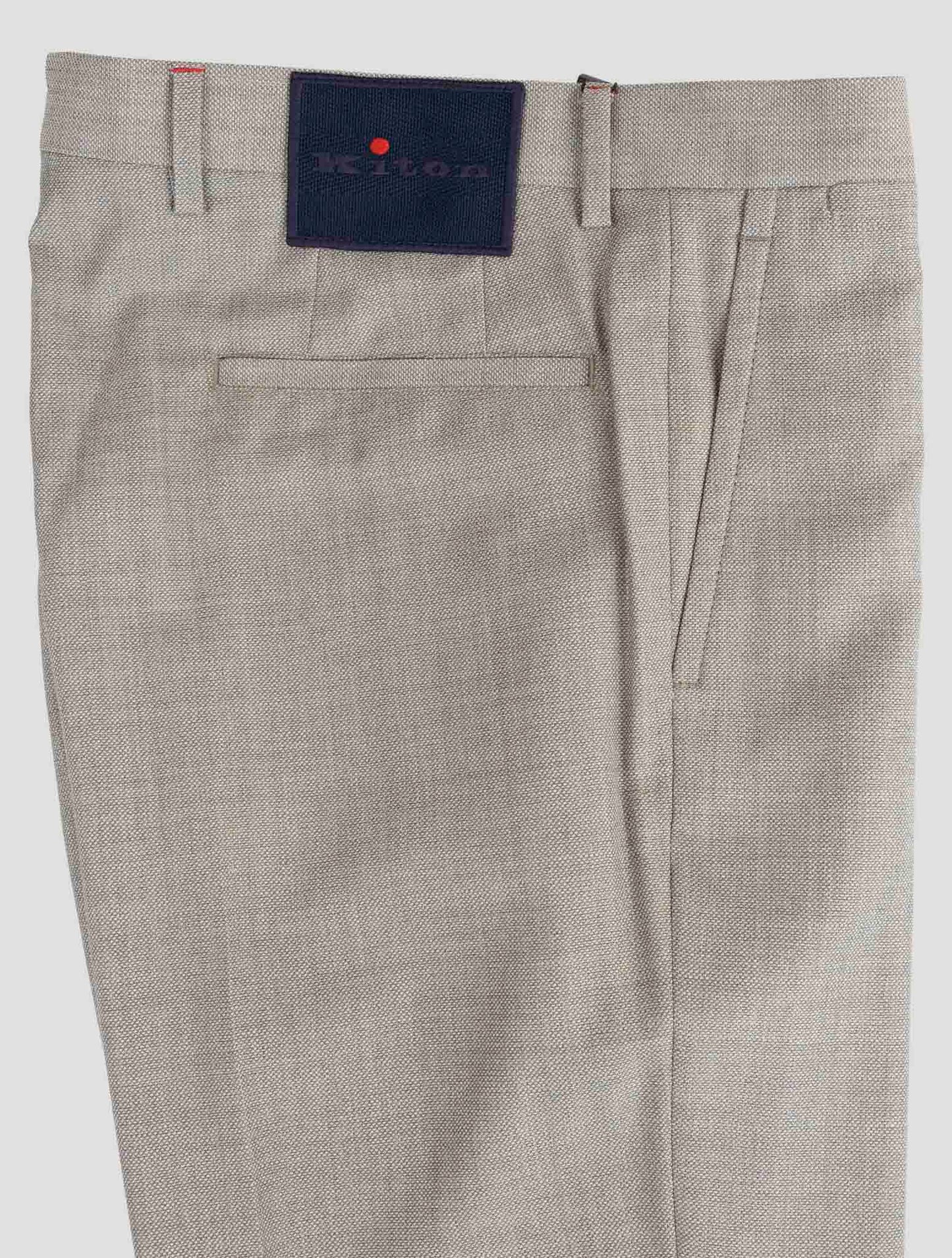 Kiton Gray Wool Dress Pants