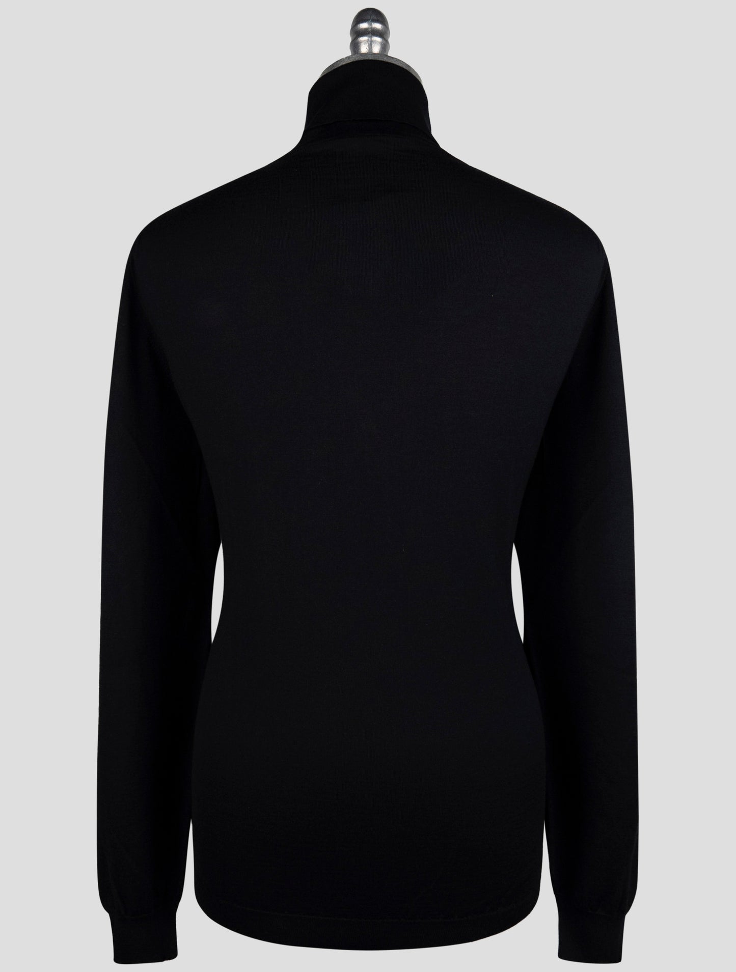 Kiton Black Cashmere Silk Sweater Turtleneck