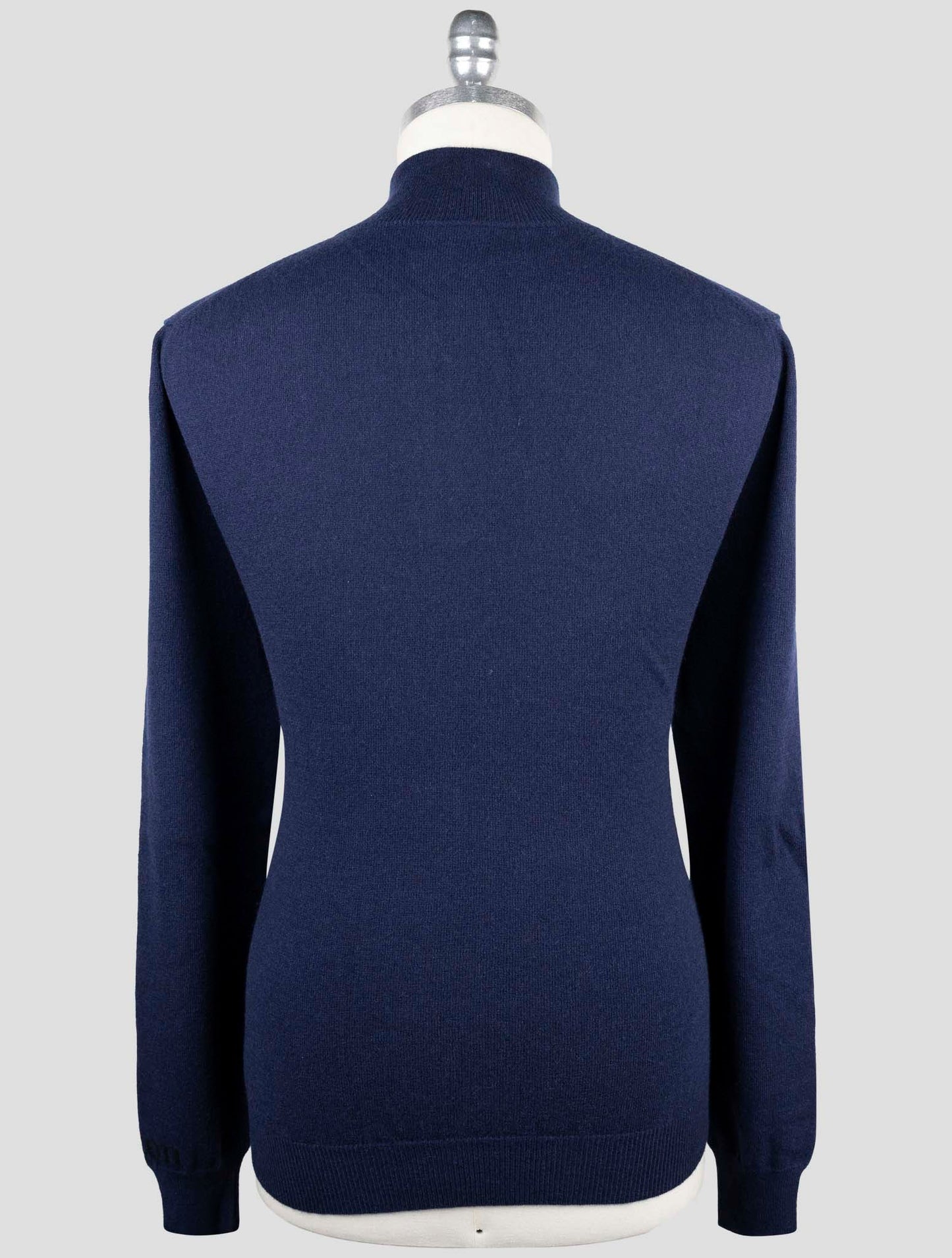 Kiton Blue Cashmere Sweater Half Zip