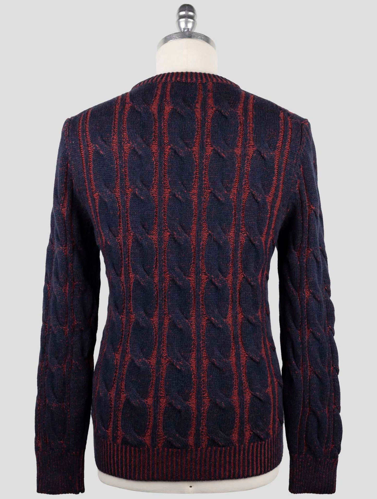 Kiton Red Blue Cashmere Sweater Crewneck
