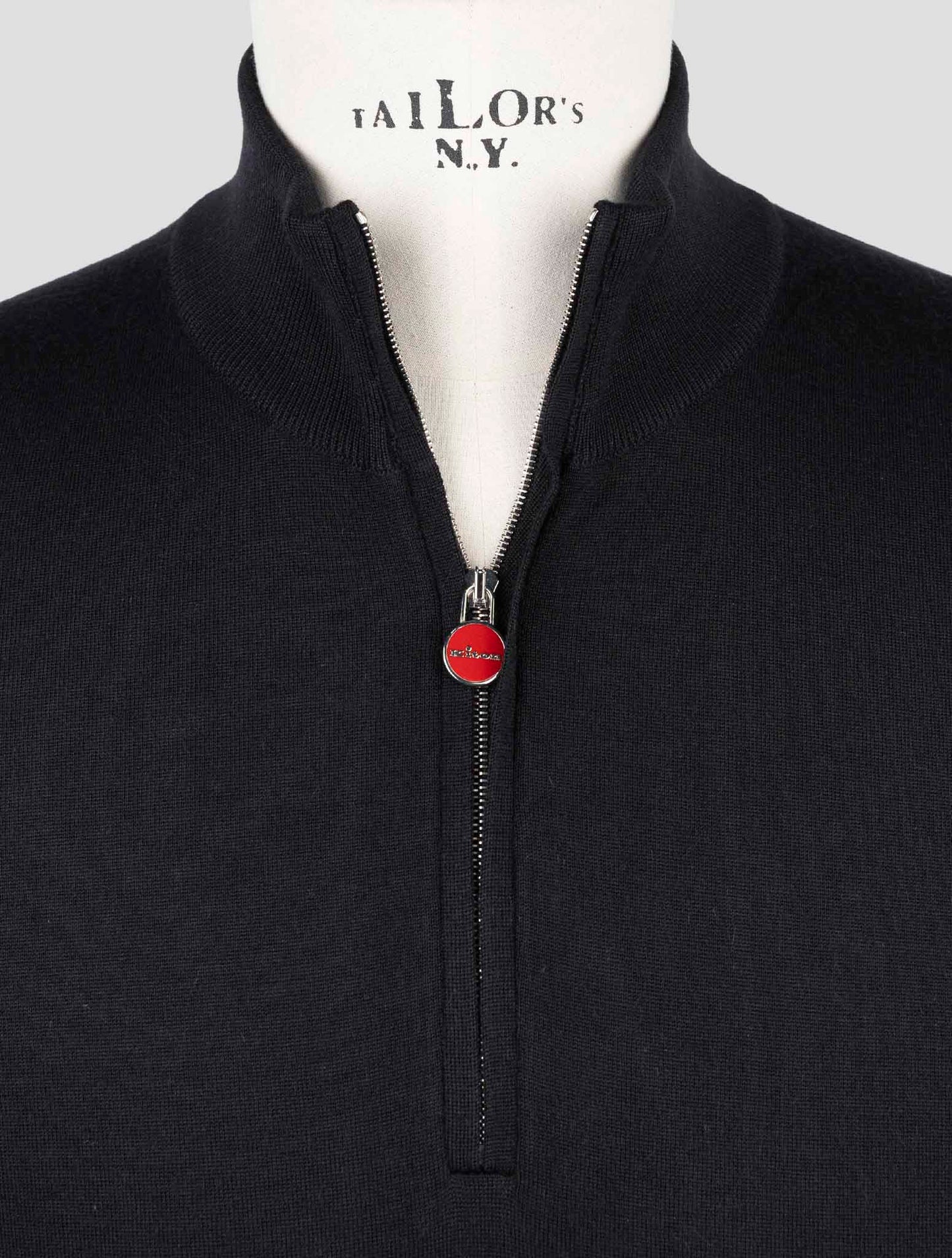 Kiton Black Cashmere Silk Sweater Polo