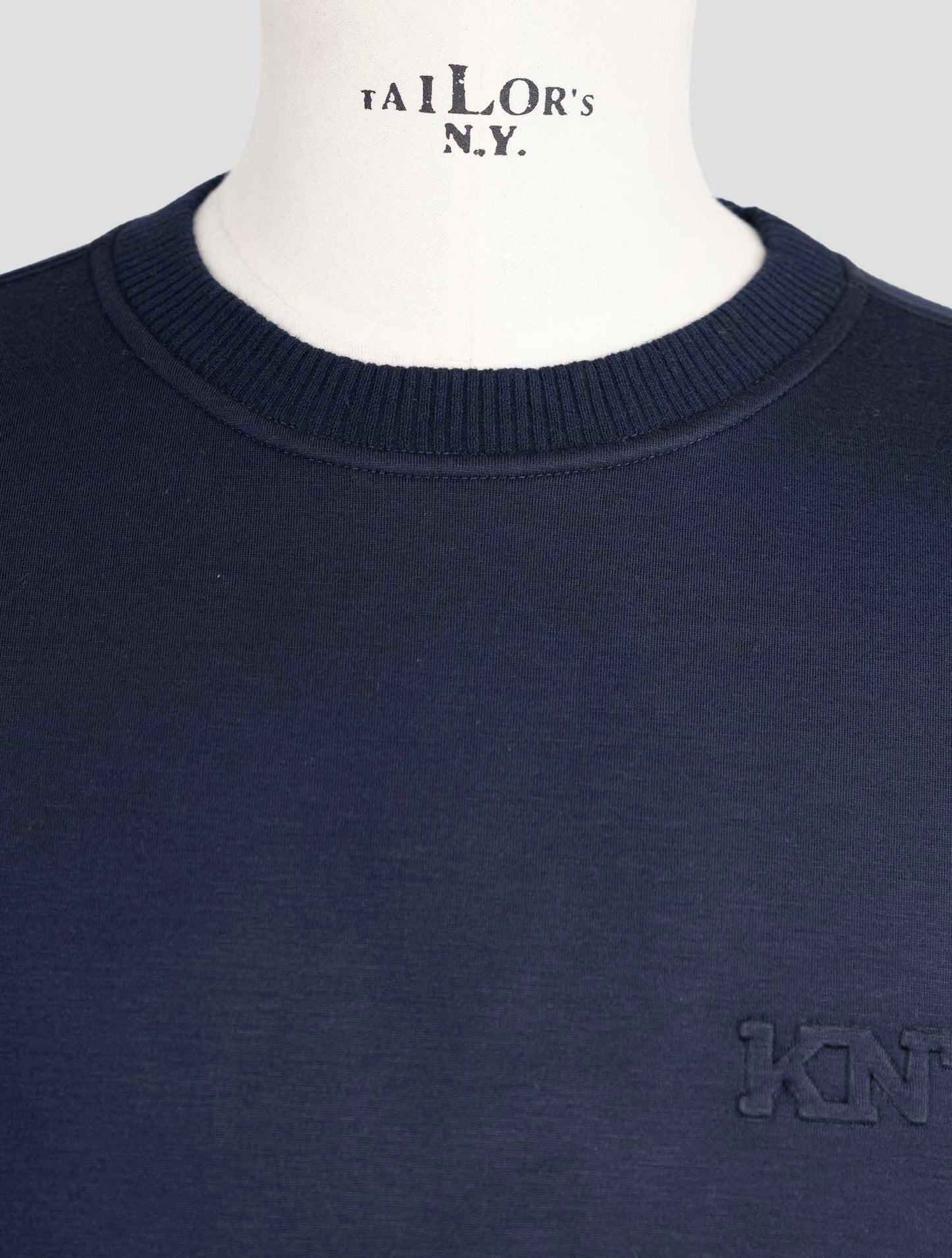 Kiton Knt Blue Viscose Ea Sweater Crewneck