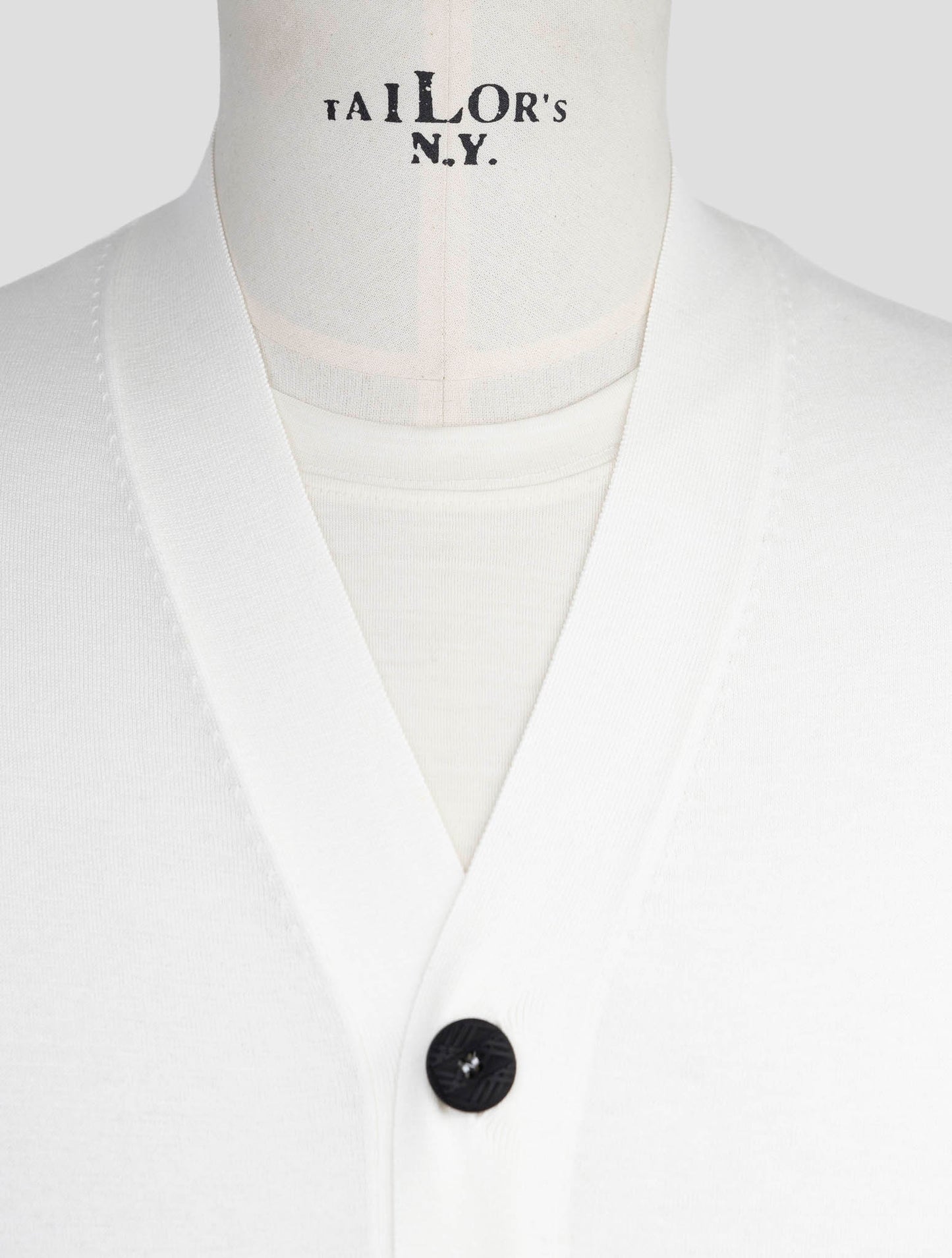 Kiton Knt White Cotton Sweater Cardigan