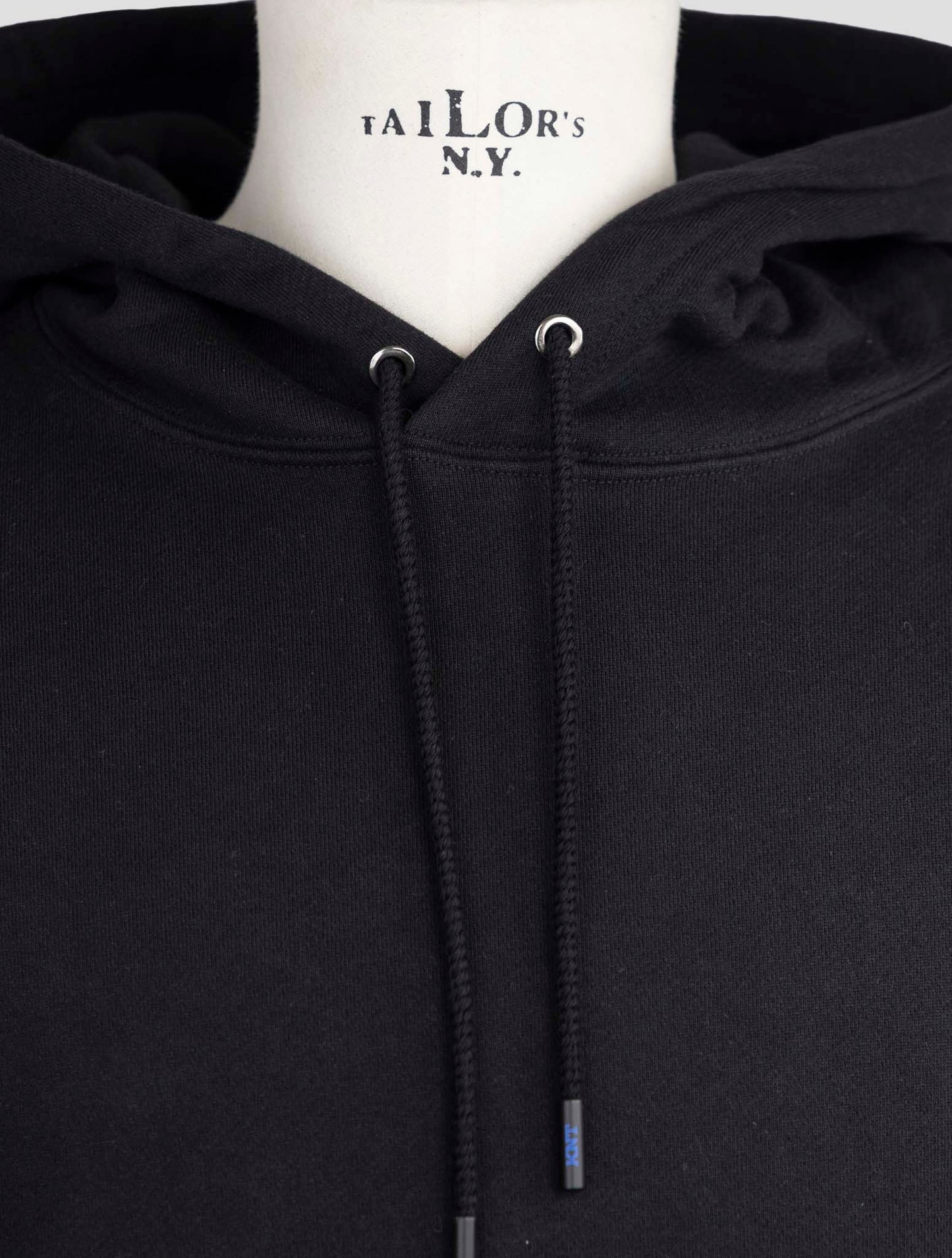 Kiton Knt Black Cotton Sweater Hoodie