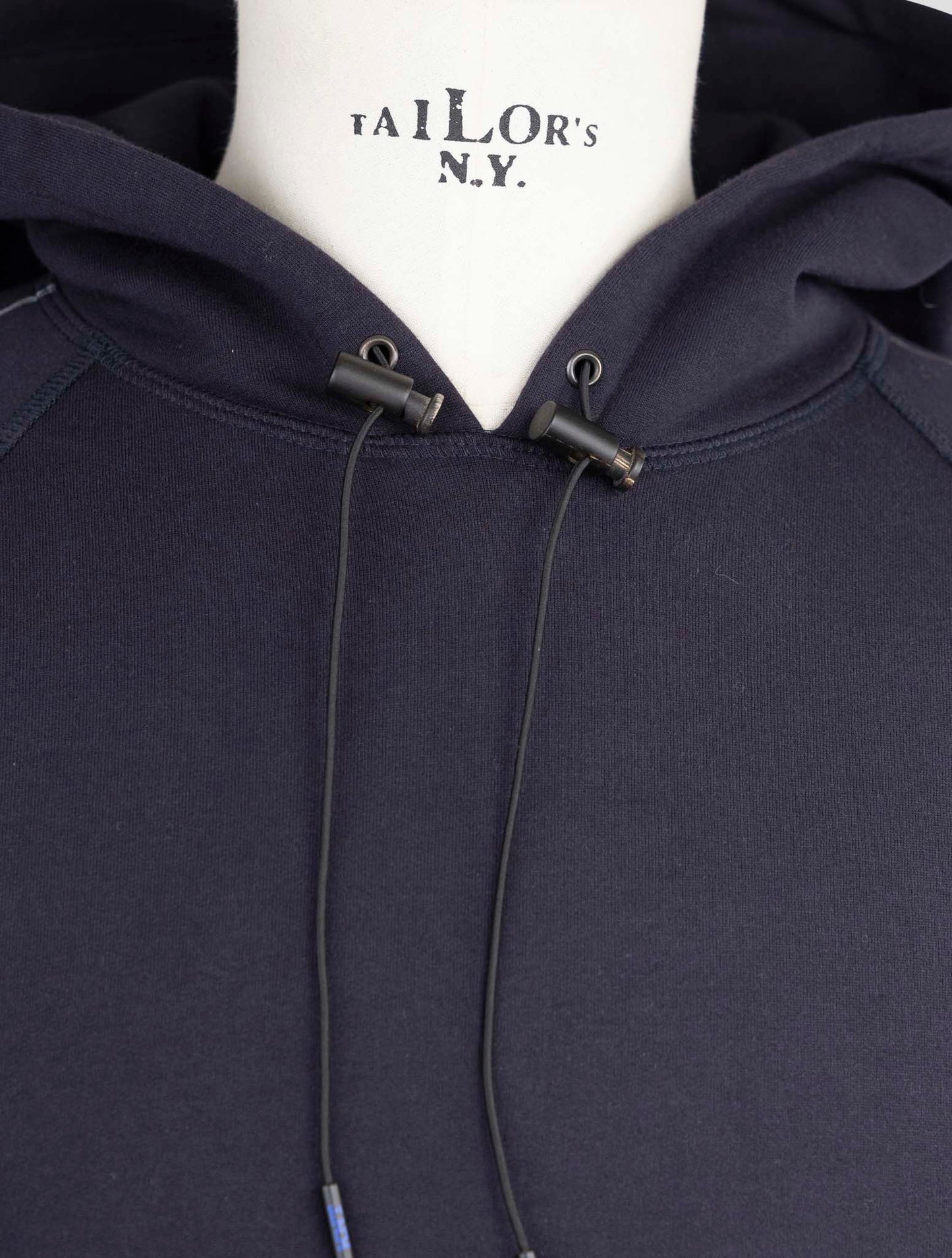 Kiton Knt Blue Cotton Sweater Hoodie