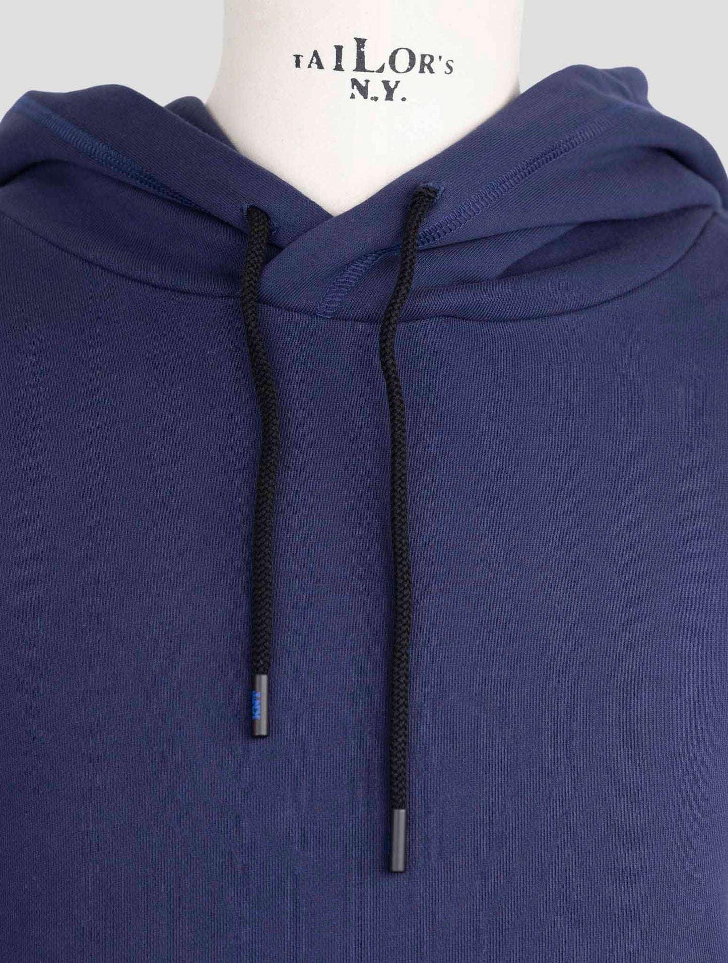 Kiton Knt Blue Cotton Sweater Hoodie