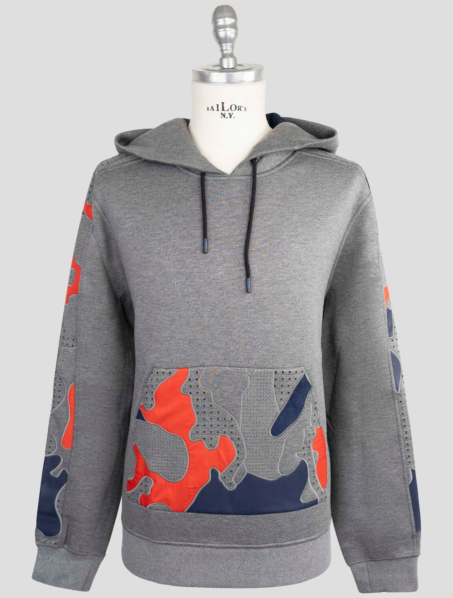 Kiton Knt Gray Viscose Ea Sweater Hoodie