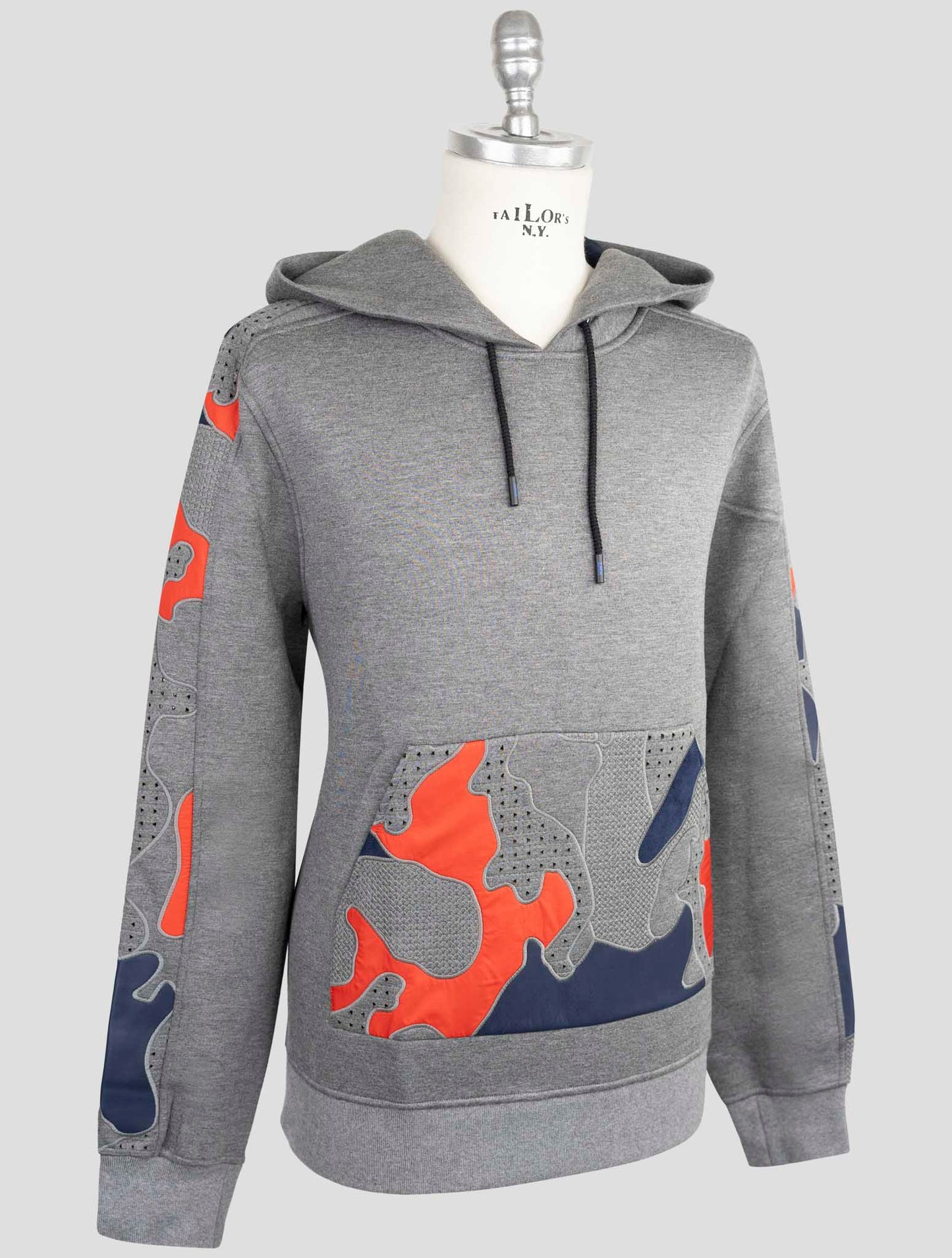 Kiton Knt Gray Viscose Ea Sweater Hoodie