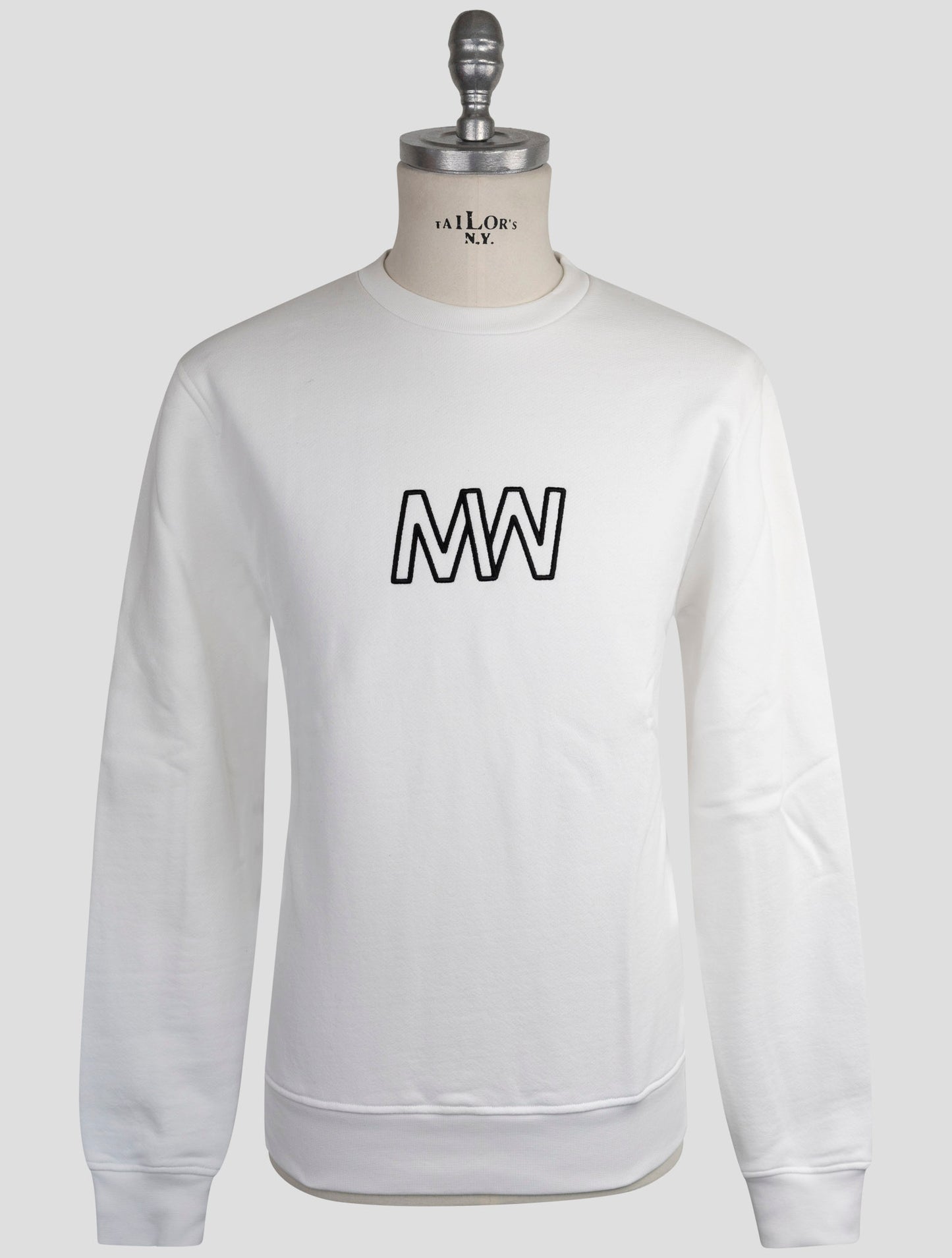 Kiton Knt White Cotton Sweater Crewneck