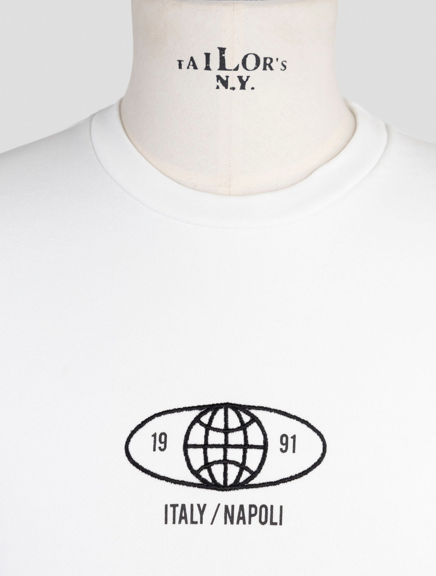 Kiton Knt White Cotton Sweater Crewneck