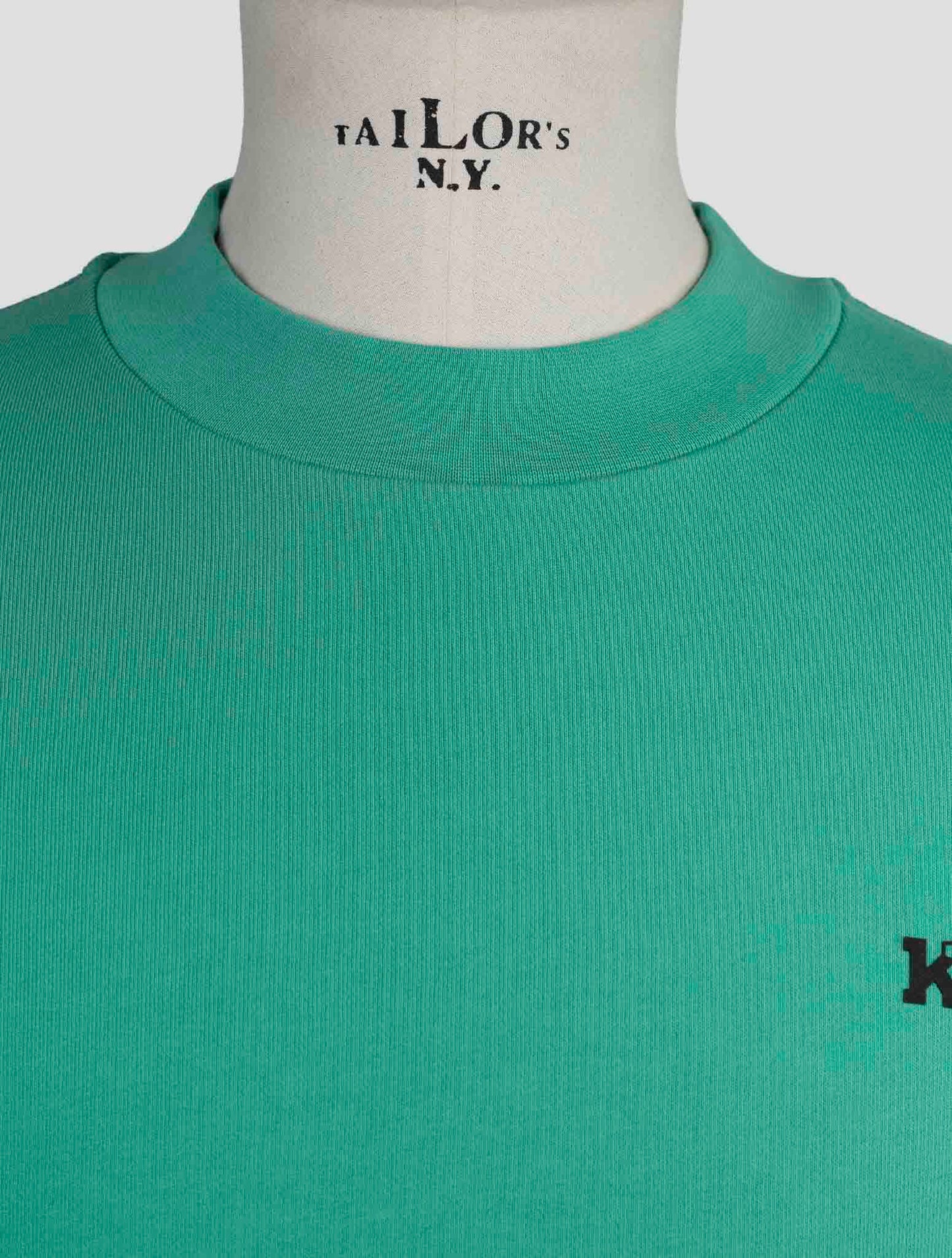 Kiton Knt Green Cotton Sweater Crewneck