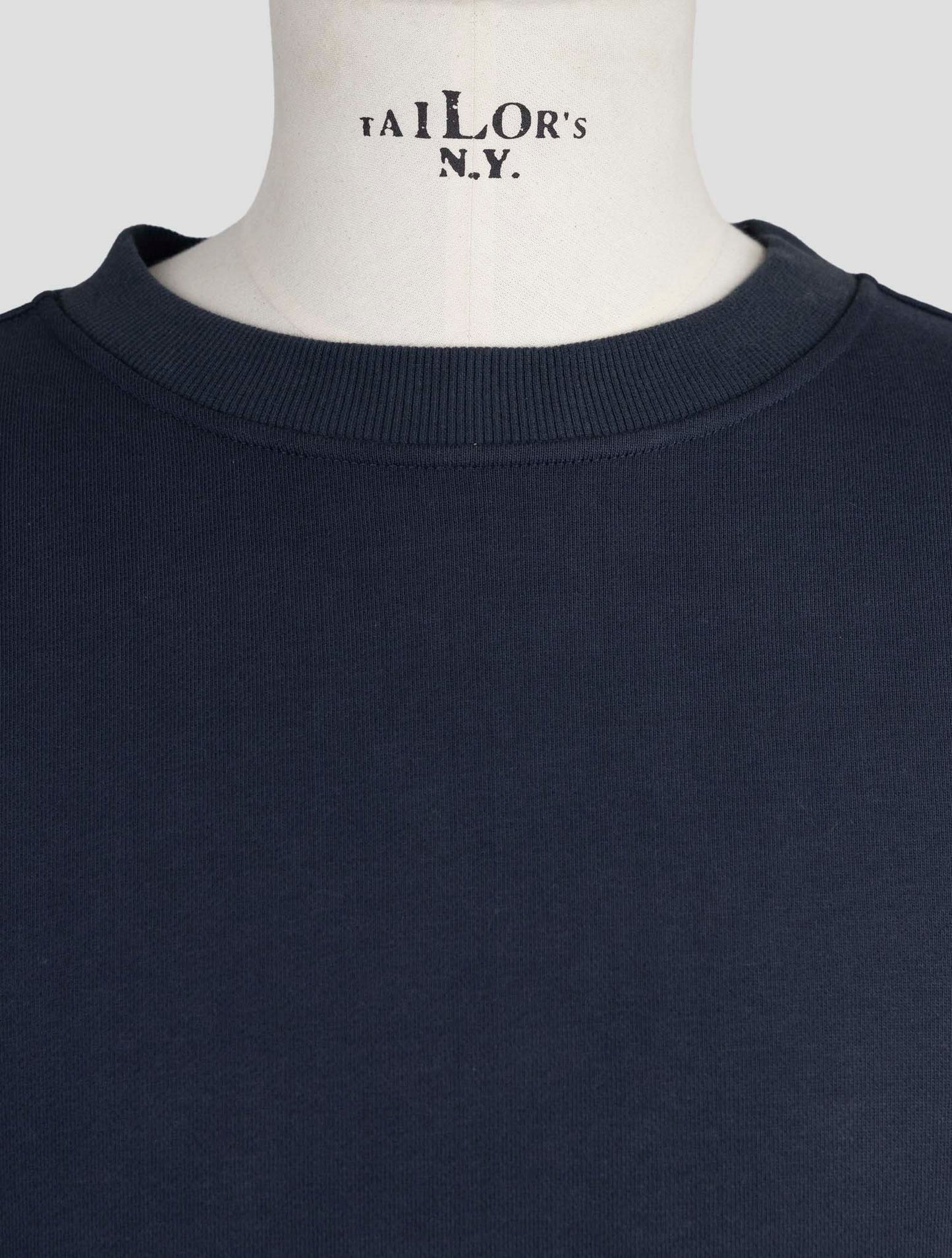 Kiton Knt Blue Cotton Sweater Crewneck