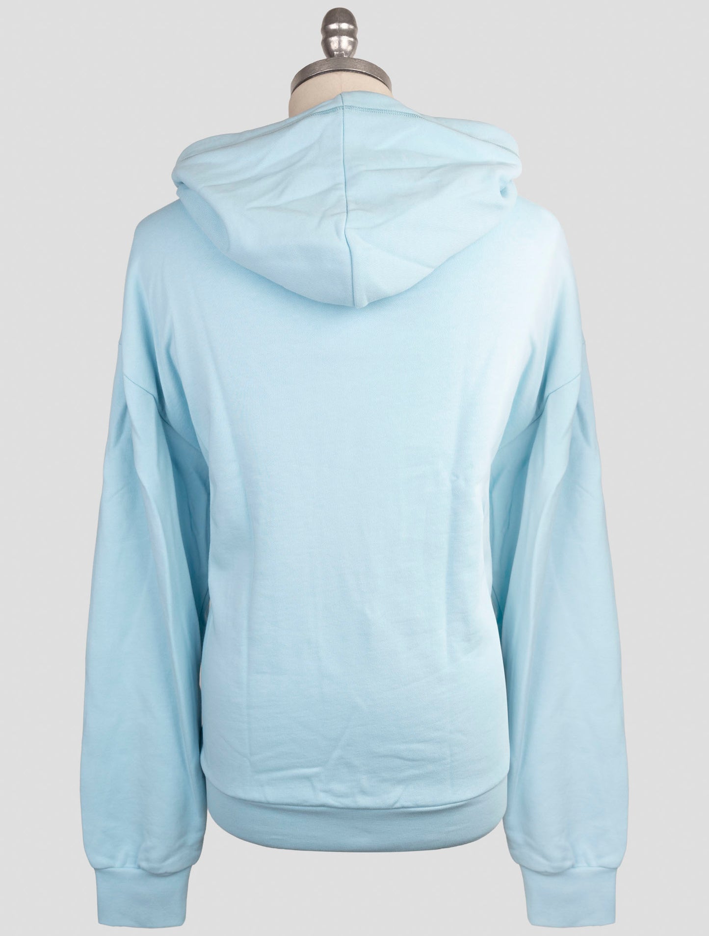 Kiton Knt Light Blue Cotton Sweater Hoodie