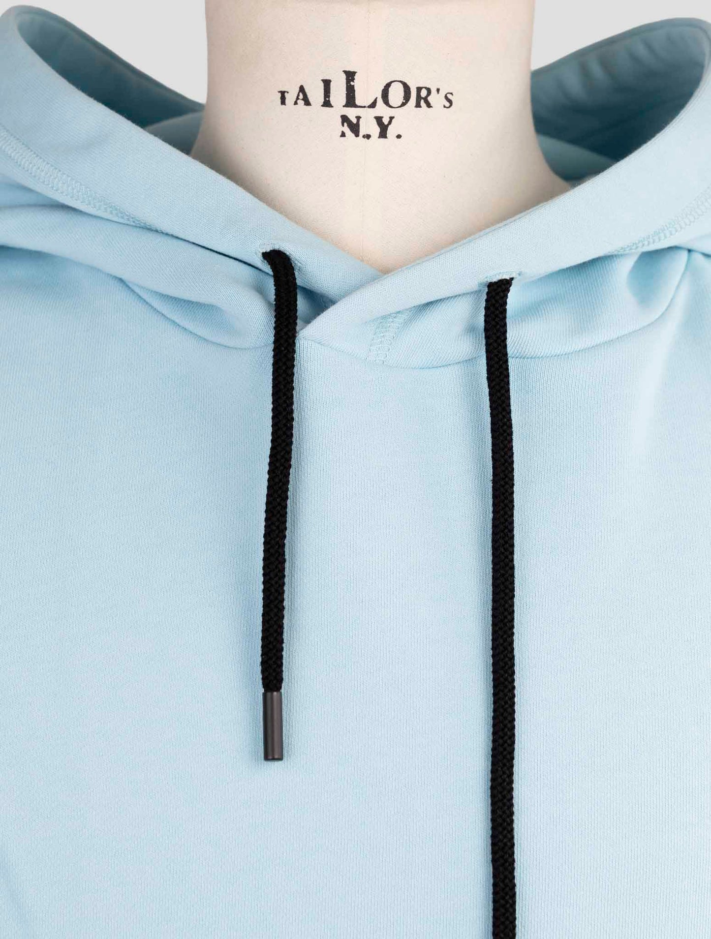 Kiton Knt Light Blue Cotton Sweater Hoodie