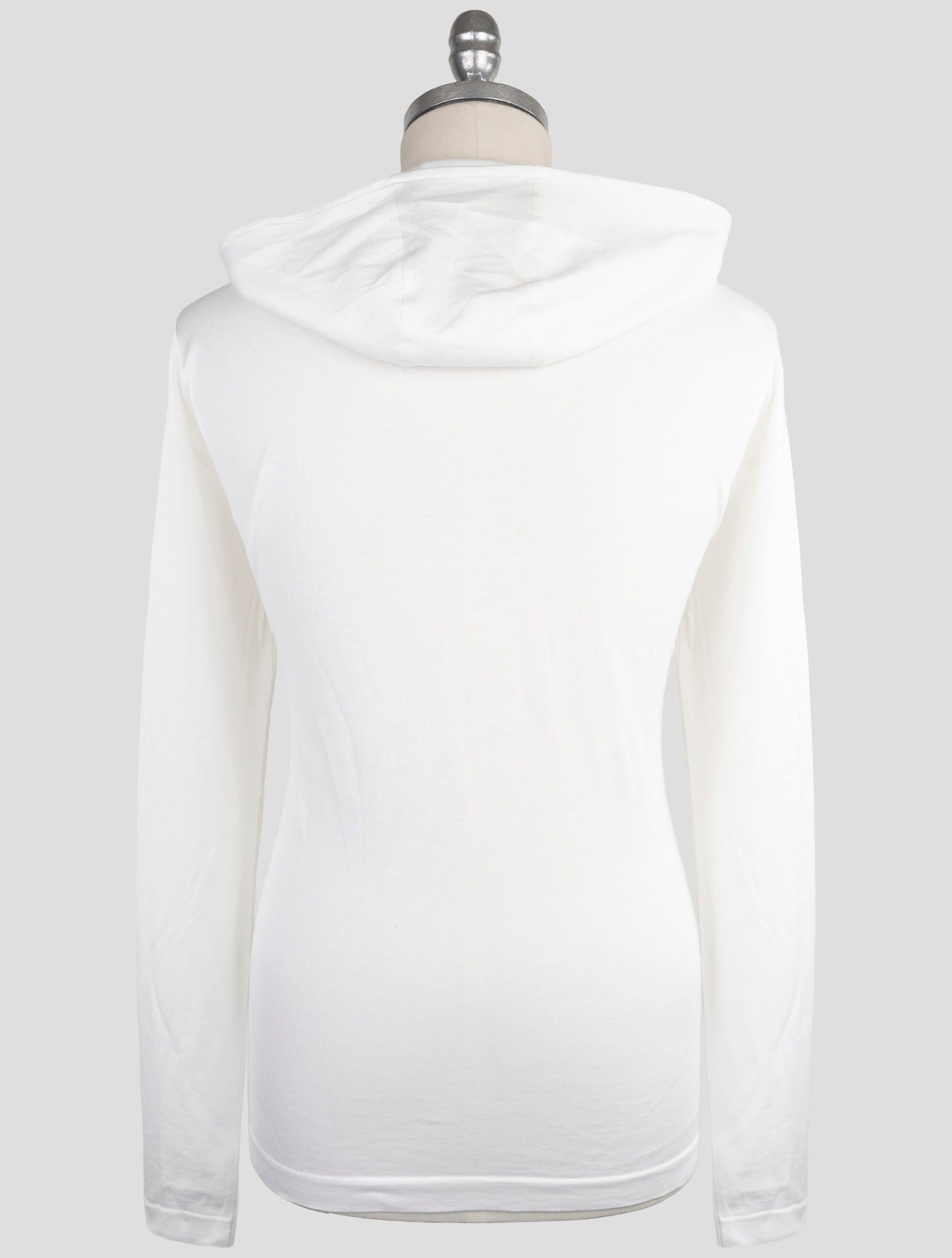 Kiton Knt White Cotton Sweater Hoodie