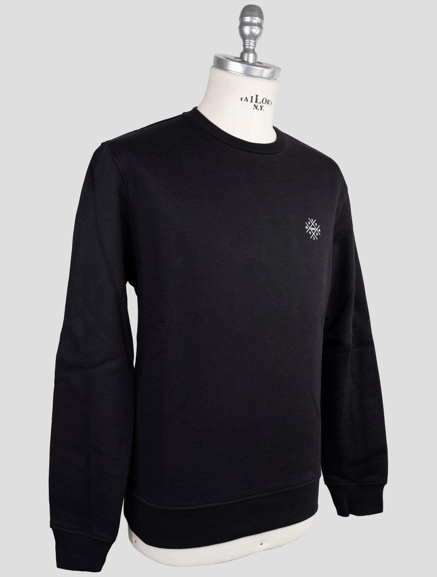 Kiton Knt Black Cotton Sweater Crewneck