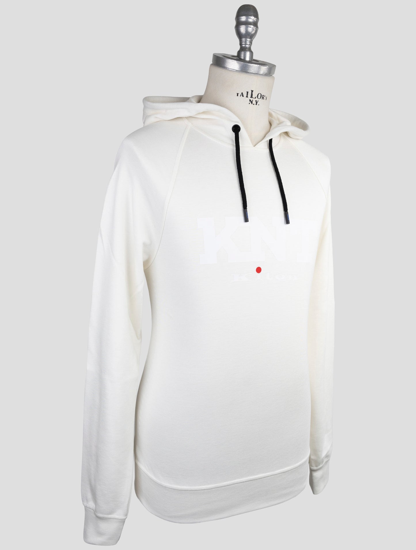 Kiton Knt White Viscose Ea Sweater Hoodie