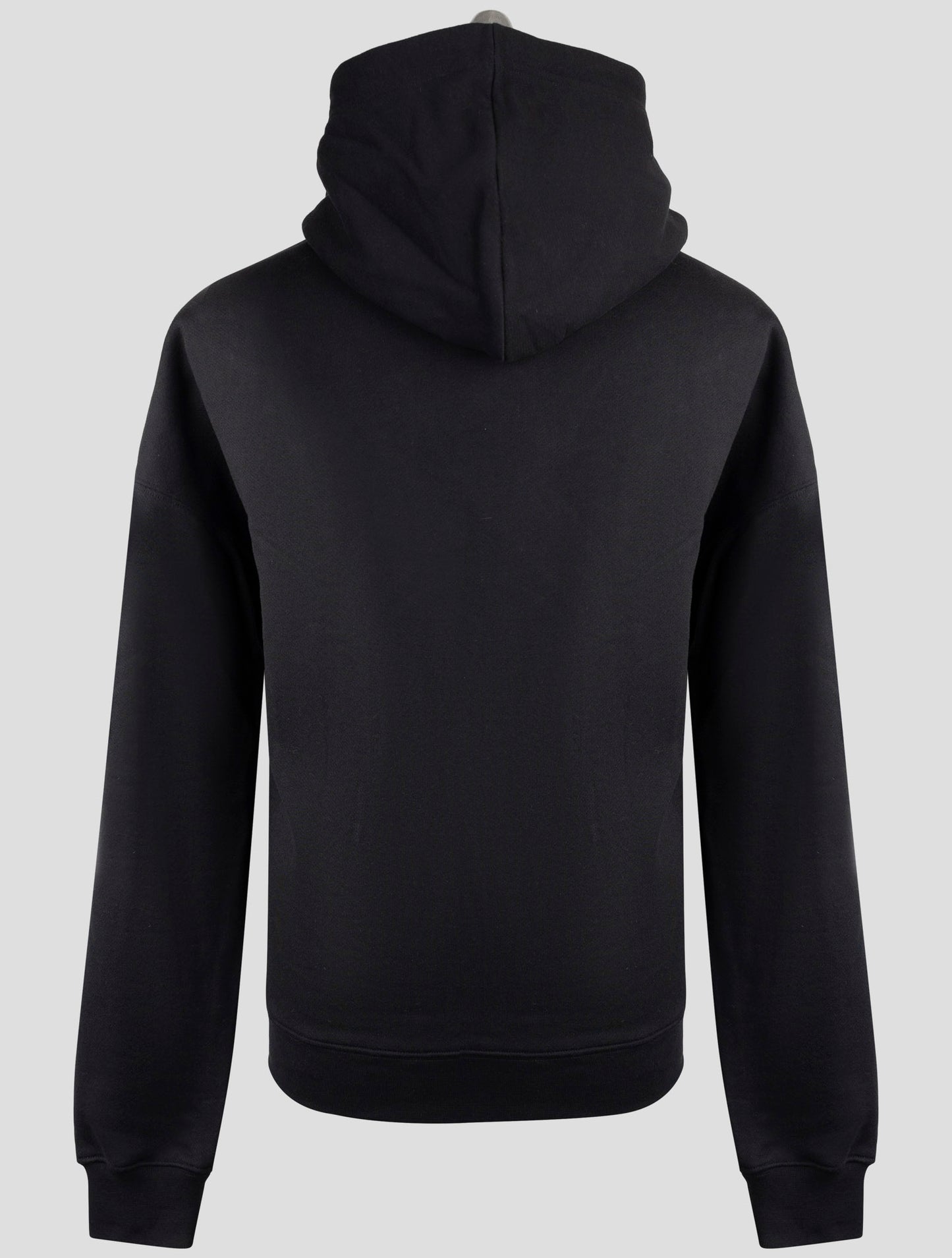 Kiton Knt Black Cotton Sweater Hoodie