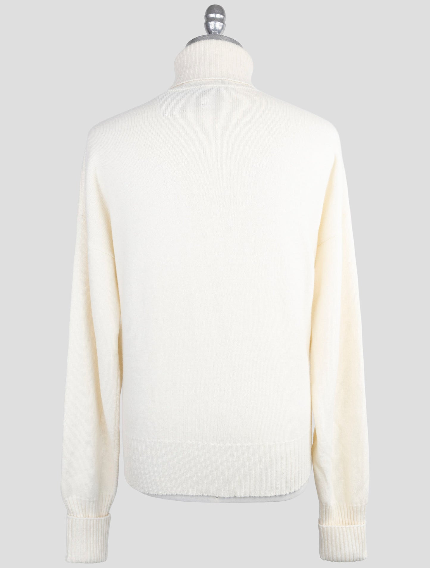 Kiton Knt White Virgin Wool Sweater Turtleneck