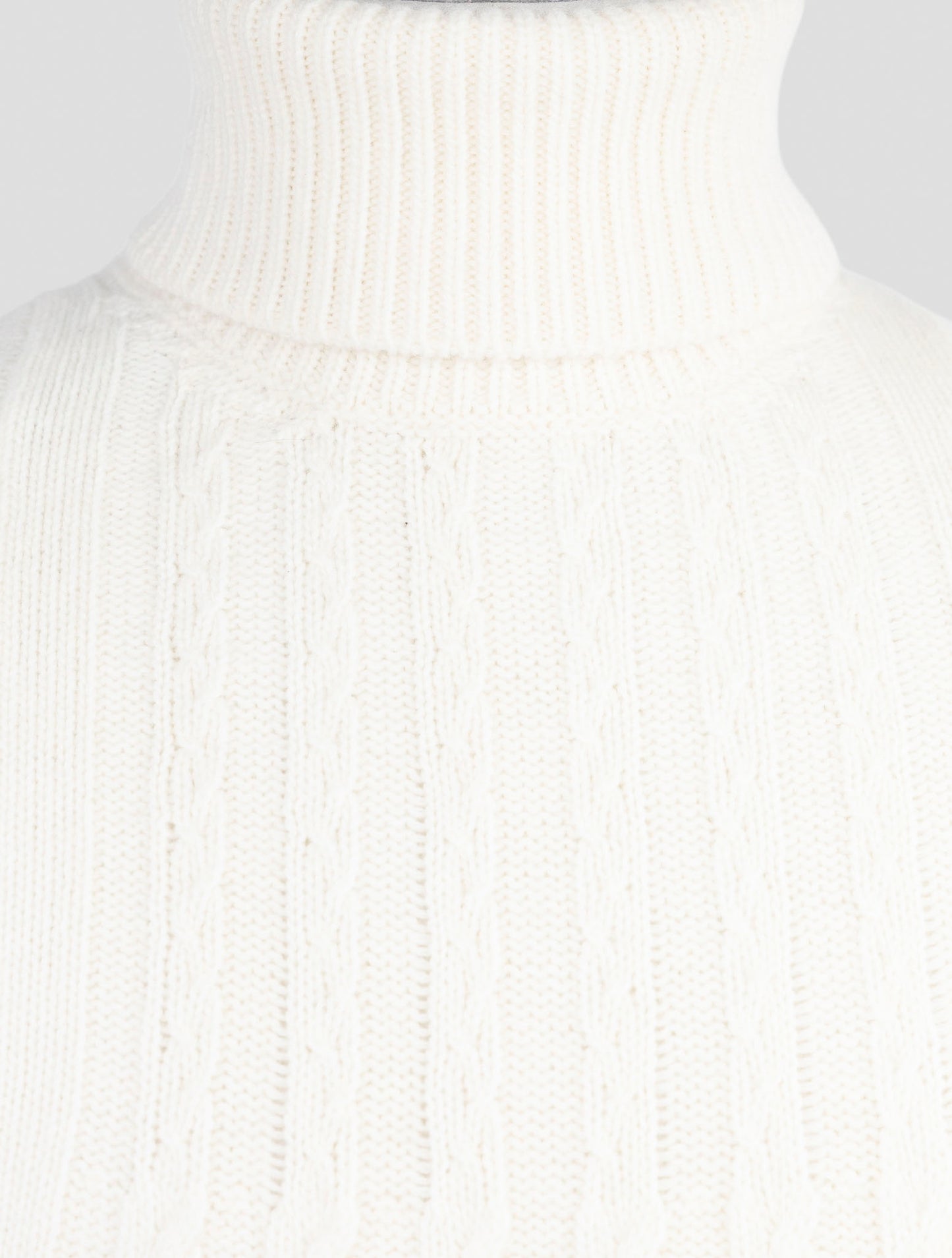 Kiton Knt White Virgin Wool Sweater Turtleneck