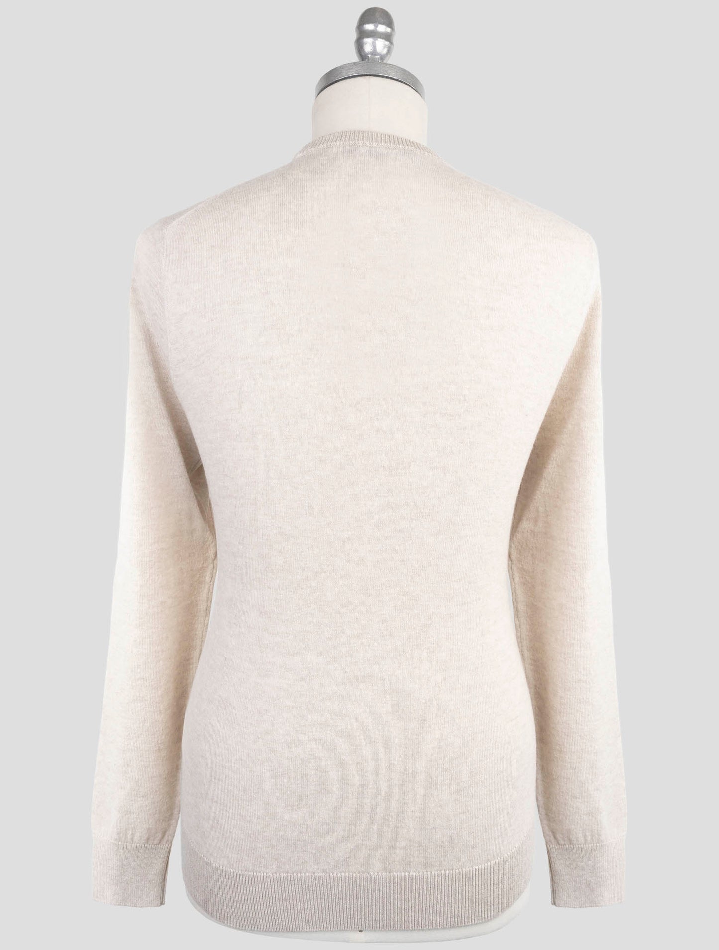 Kiton Knt Beige Virgin Wool Sweater Crewneck