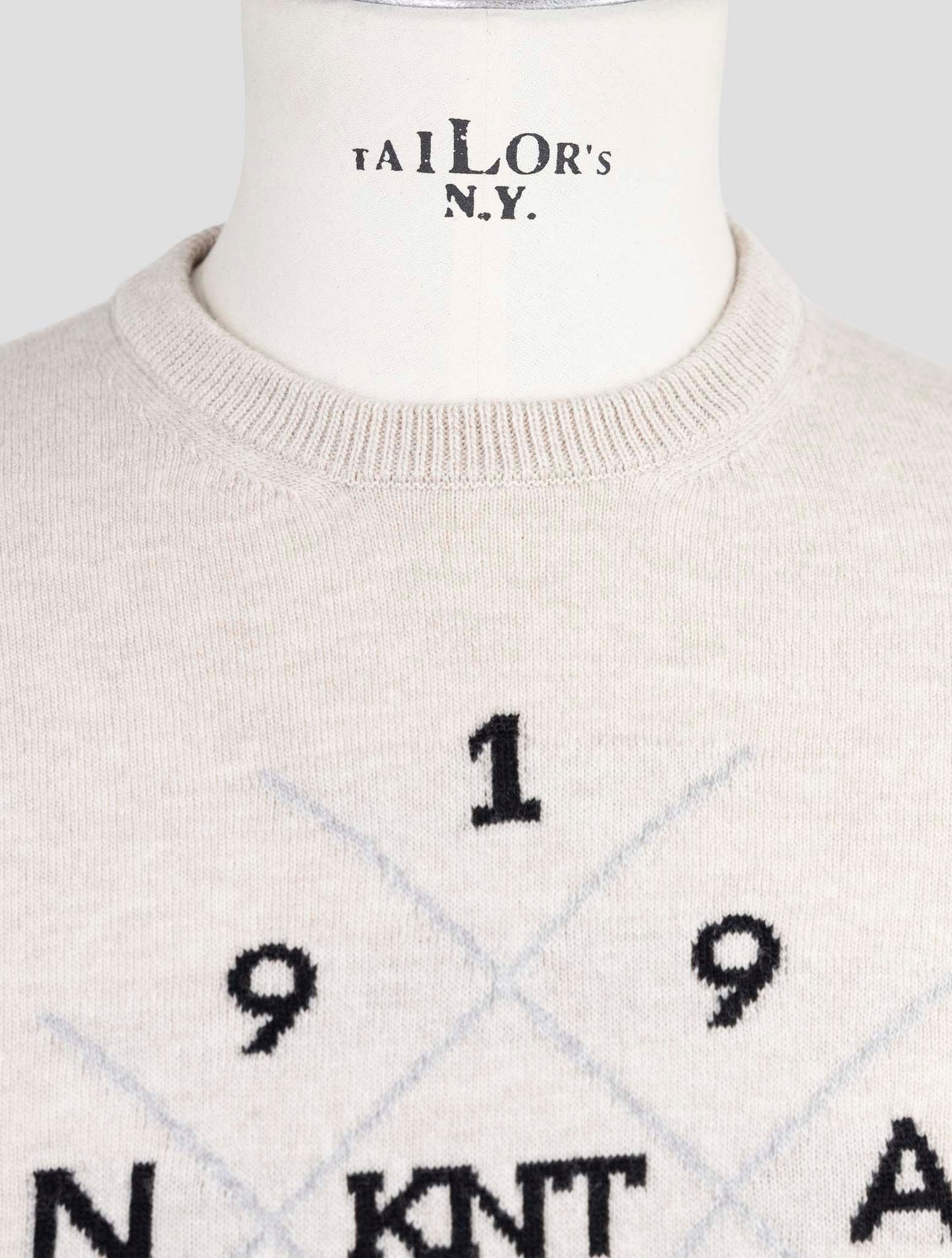 Kiton Knt Beige Virgin Wool Sweater Crewneck