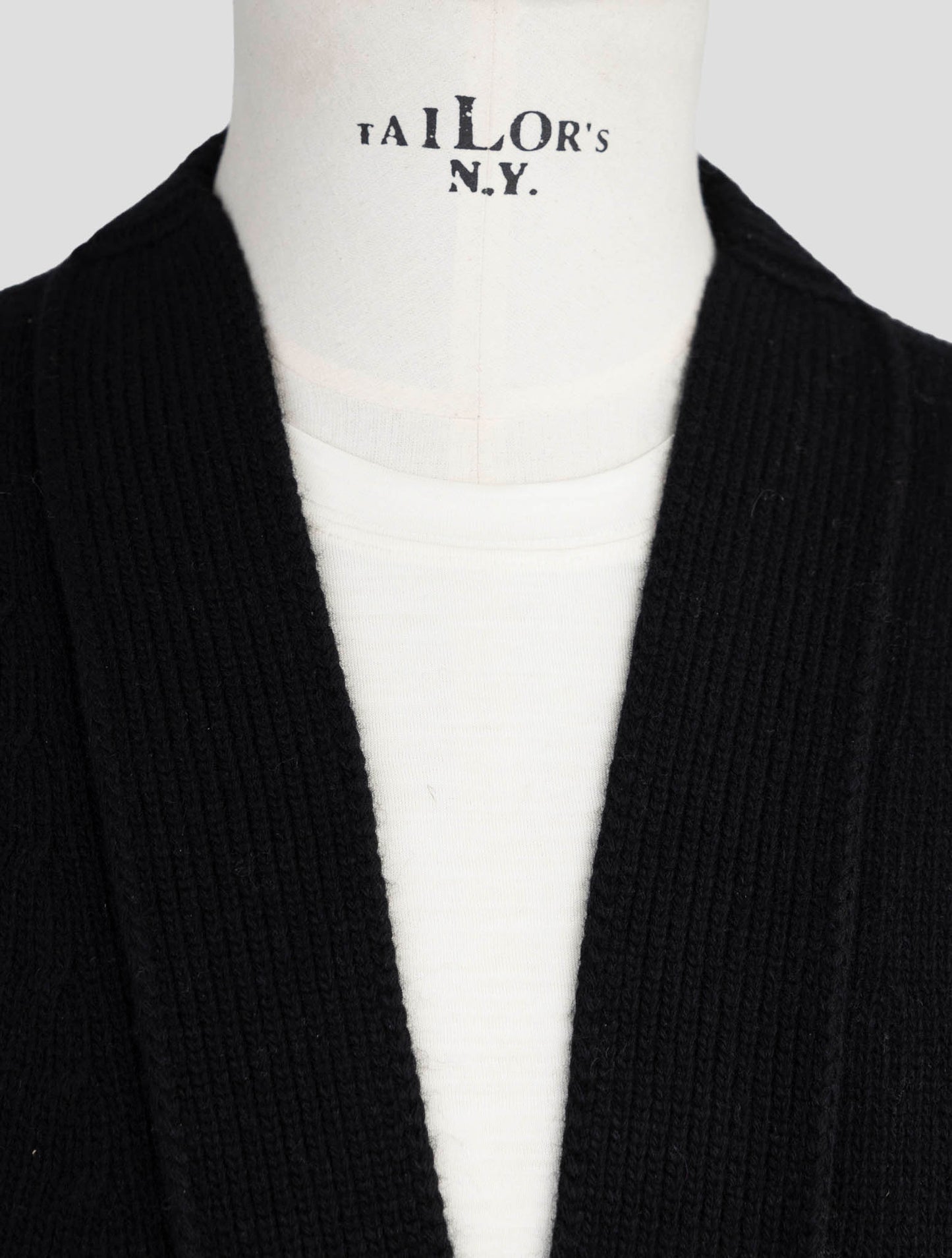 Kiton Knt Black Virgin Wool Sweater Cardigan