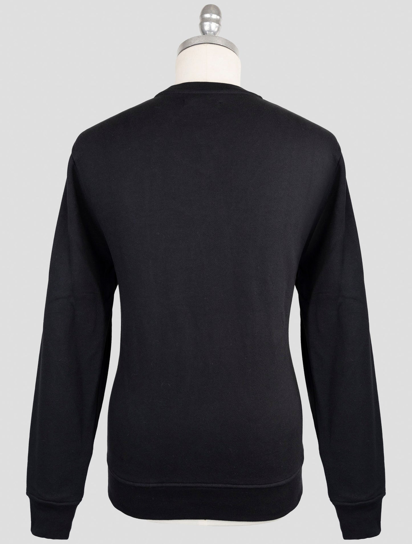 Kiton Knt Black Cotton Sweater Crewneck