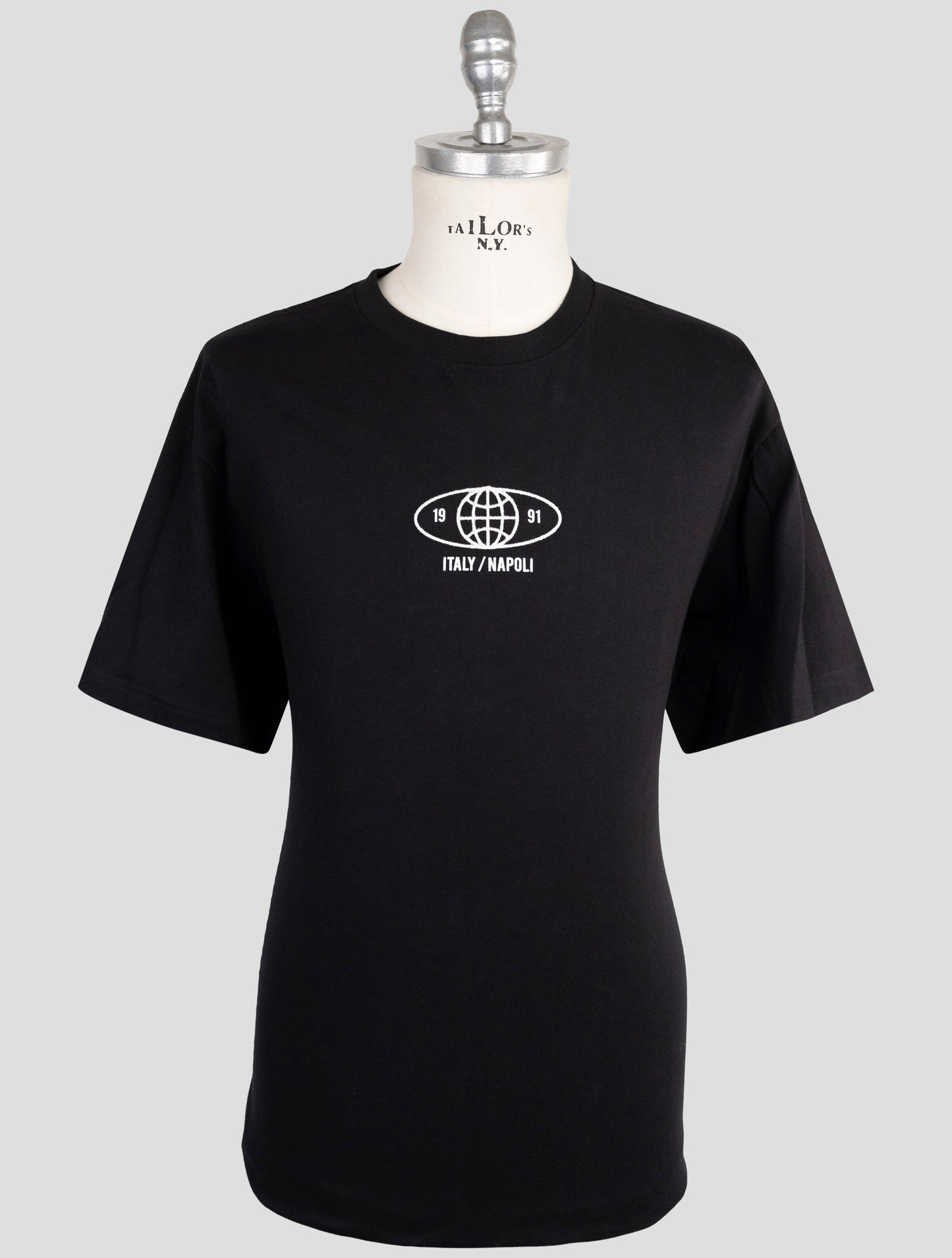 Kiton Knt Black Cotton T-Shirt